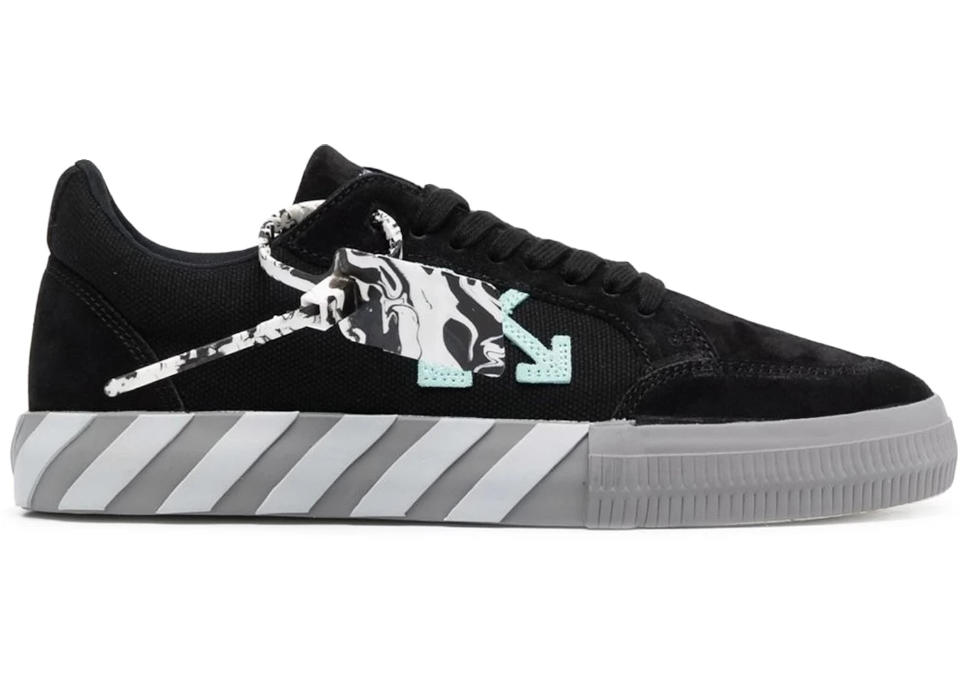 OFF-WHITE Vulc Low Black Grey Light Blue