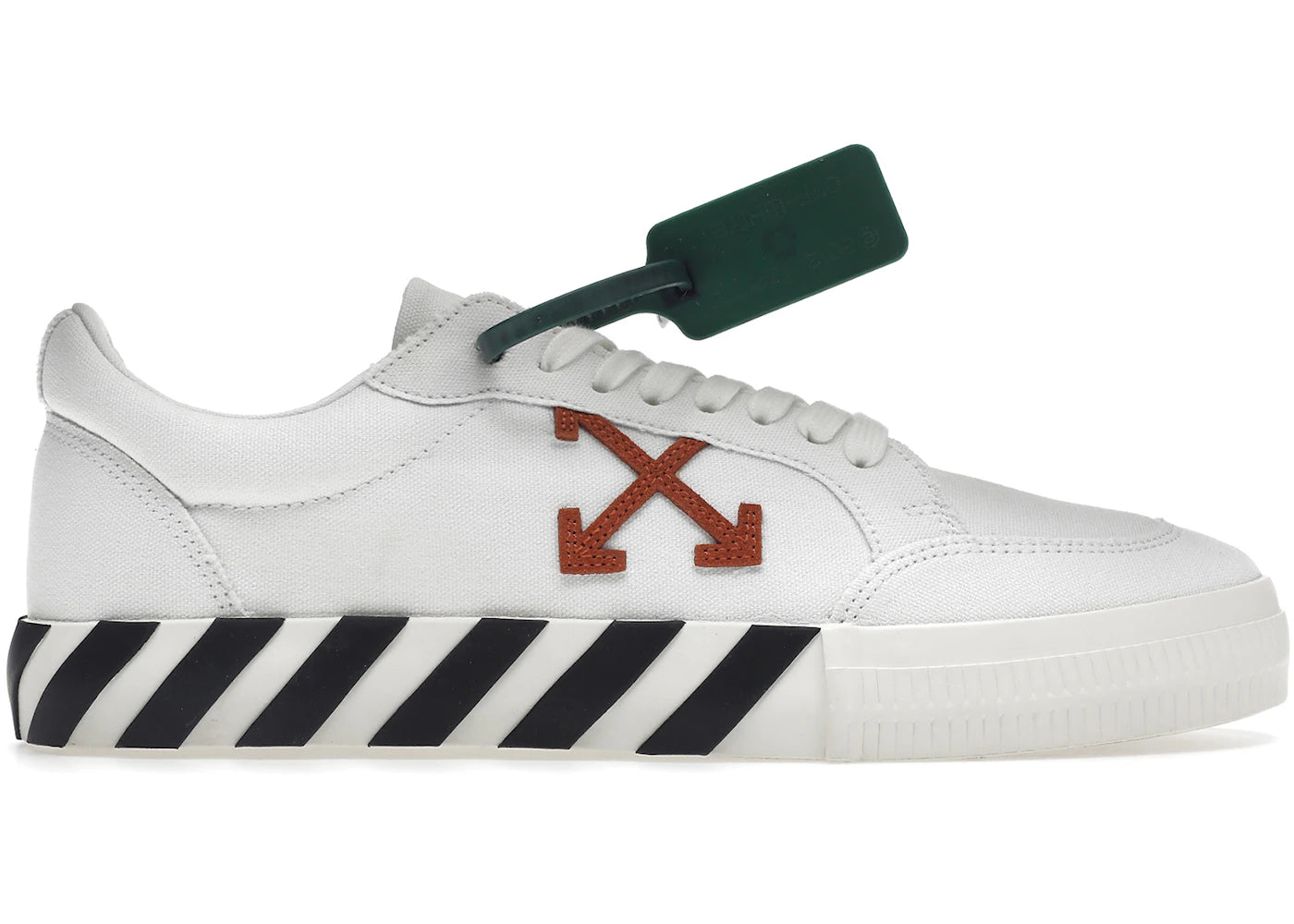 OFF-WHITE Vulc Low Canvas White Red Arrow Black