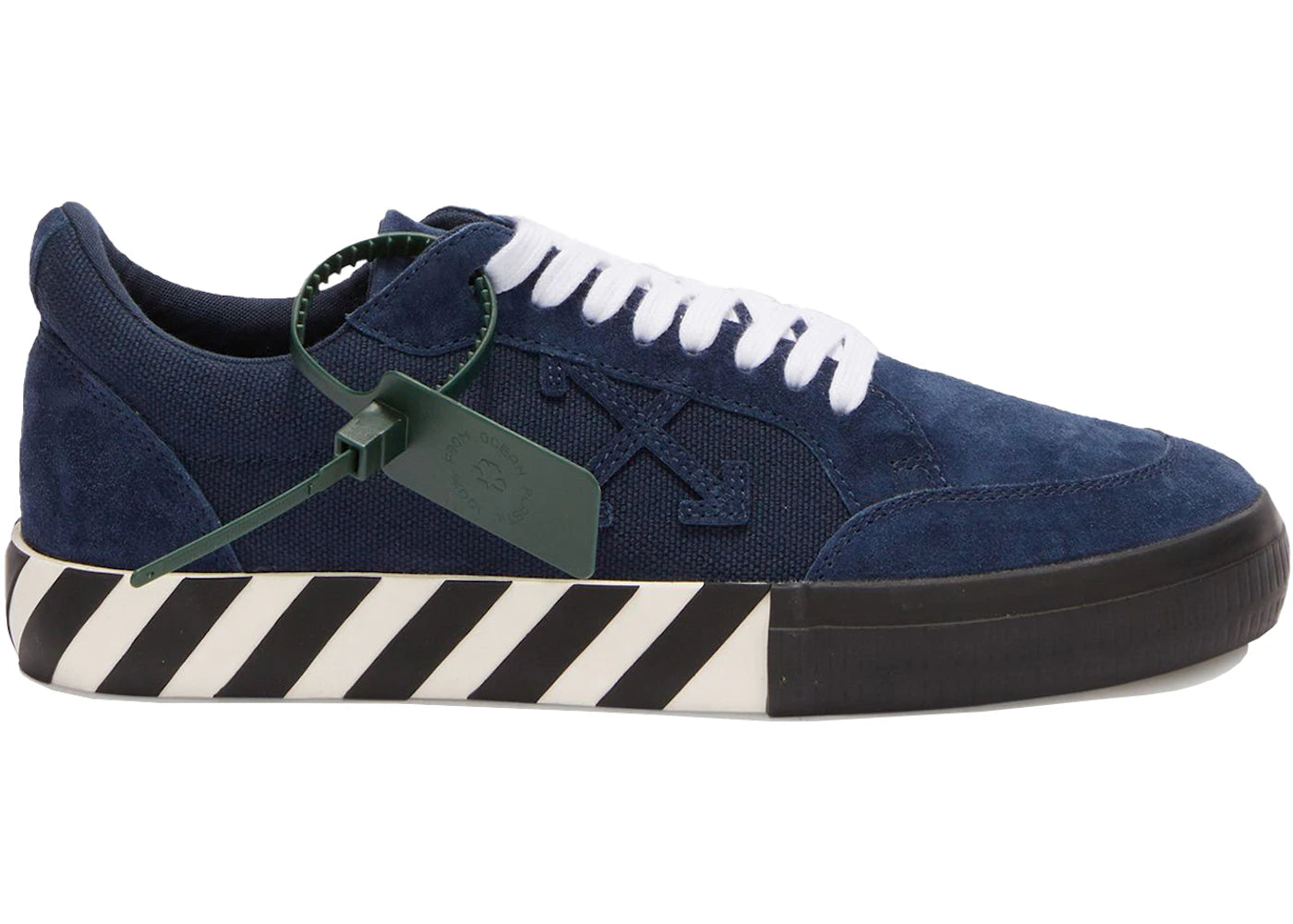 OFF-WHITE Vulc Low Dark Blue Suede Canvas