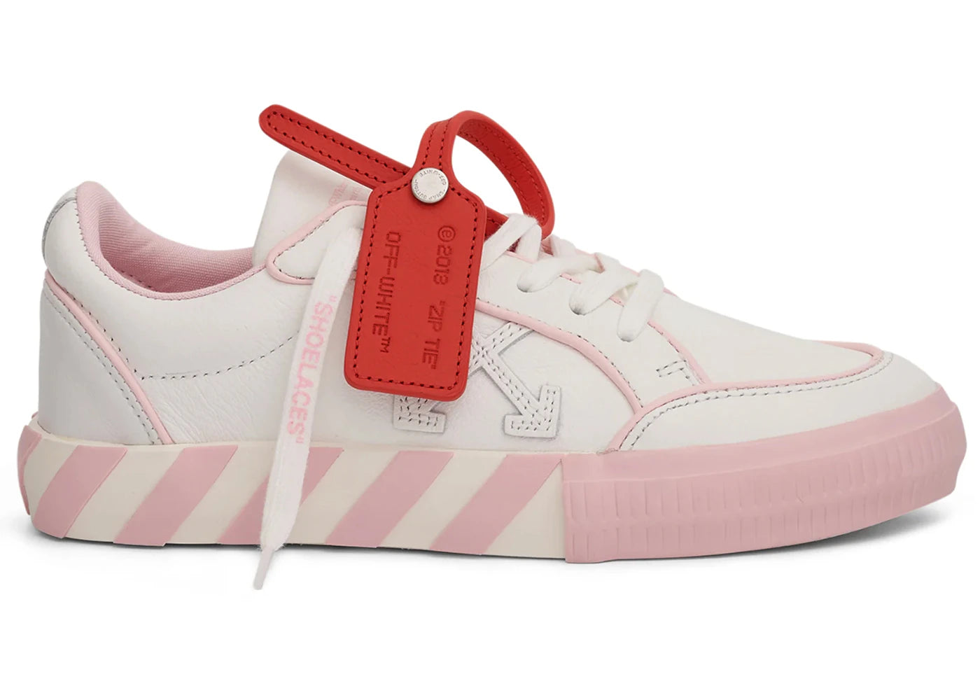 OFF-WHITE Vulc Low Leather Powder Pink Outlined (Women's)