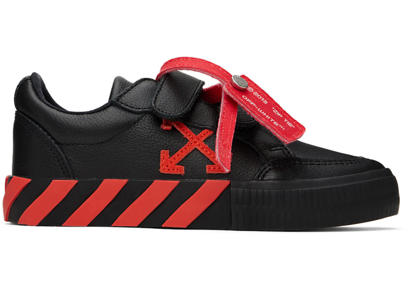 OFF-WHITE Vulc Low Straps Black Red (Kids)