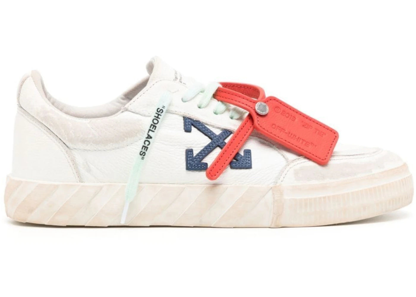 OFF-WHITE Vulc Low White Blue Distressed