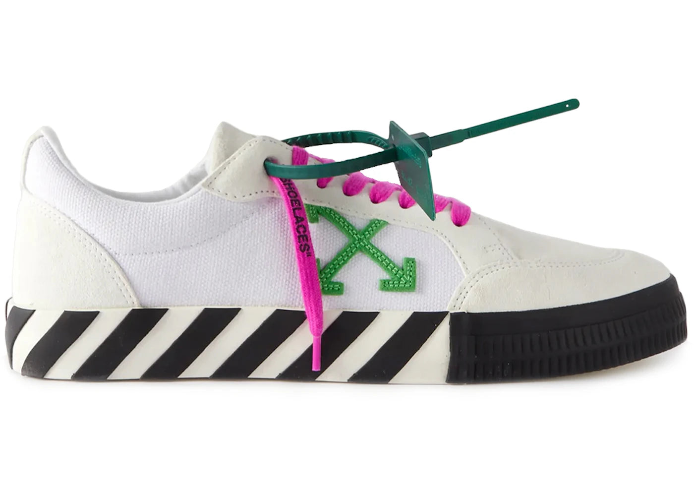 OFF-WHITE Vulc Low White Green Fucshia