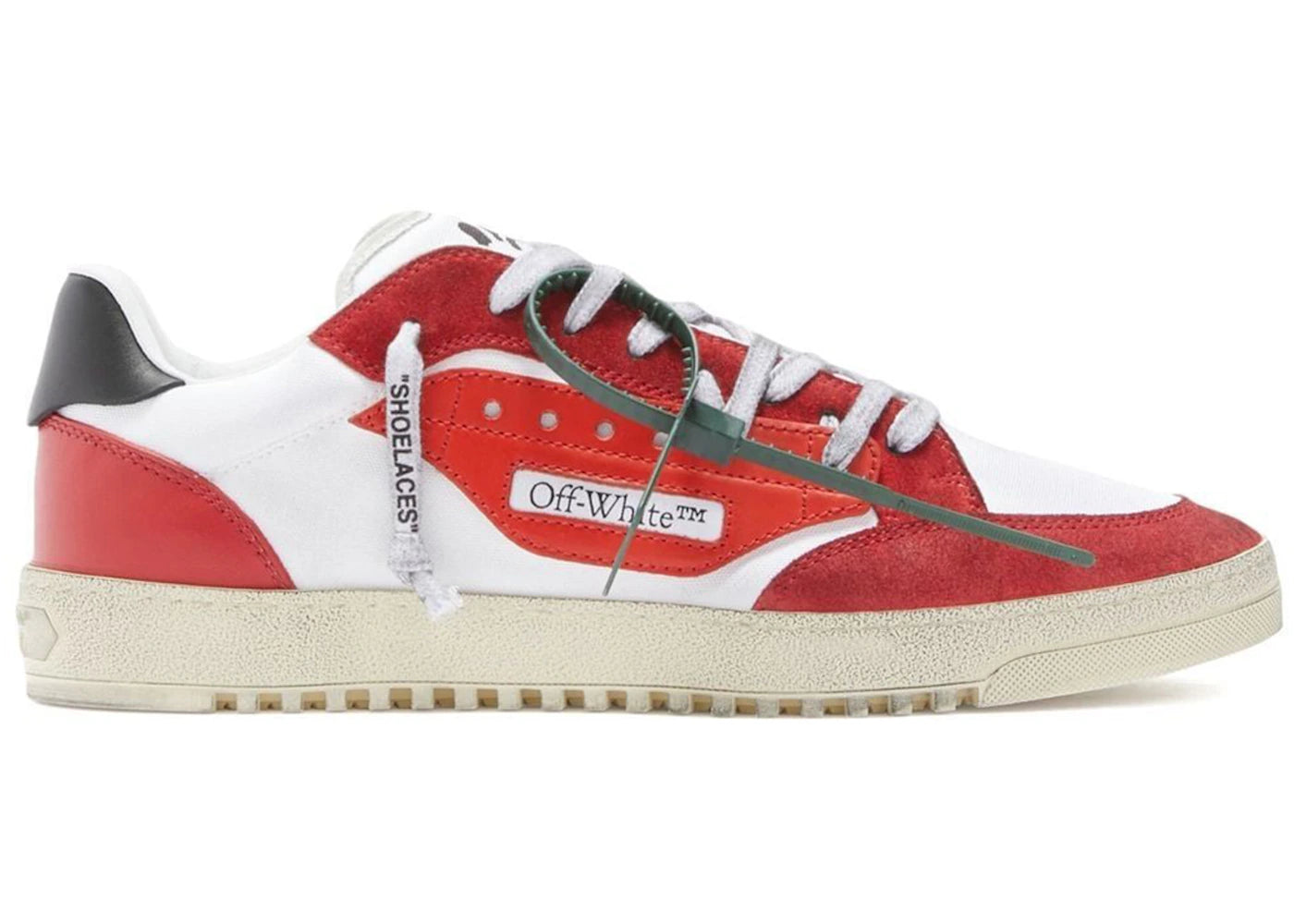 OFF-WHITE Vulcanized 5.0 Low Top Distressed White Red Black