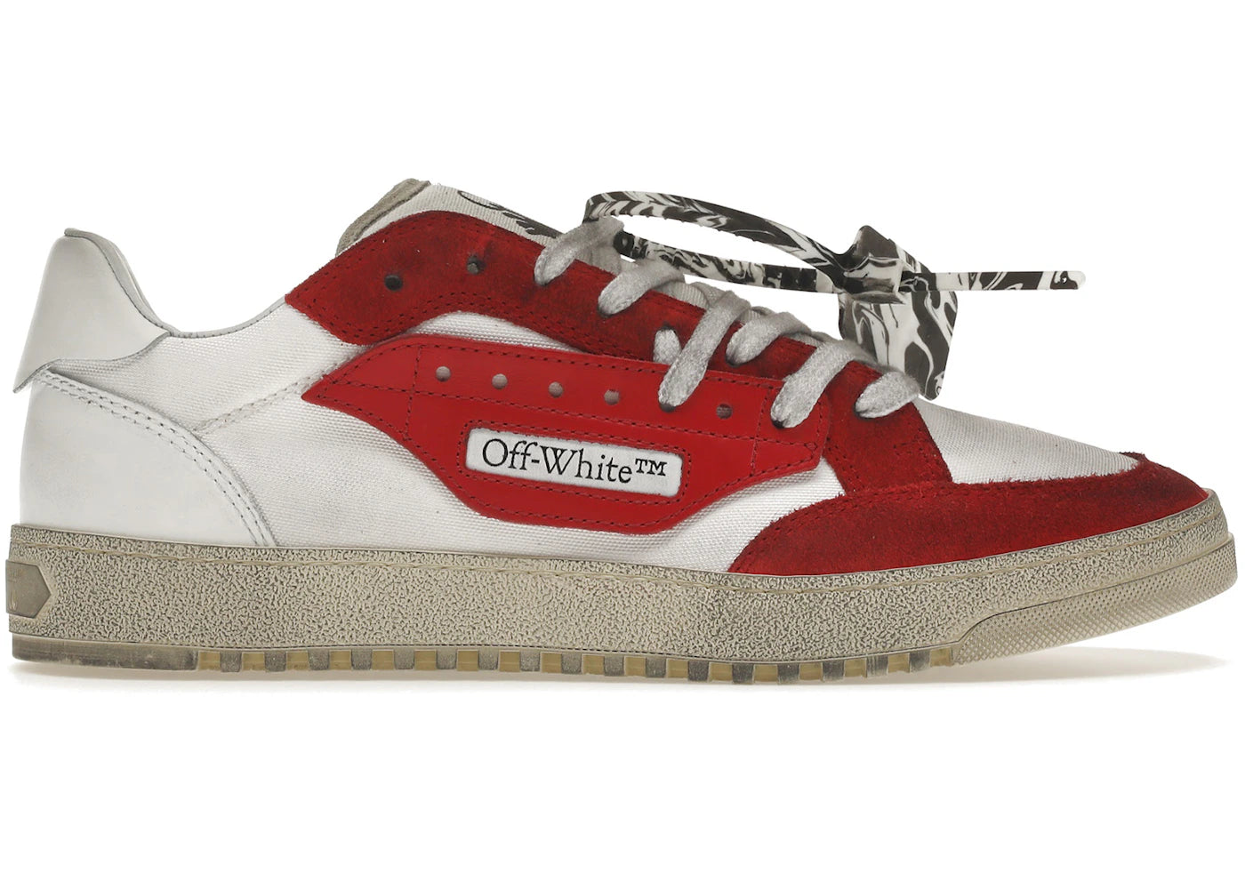 OFF-WHITE Vulcanized 5.0 Low Top White Red