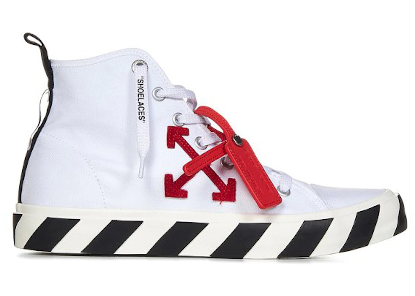 OFF-WHITE Vulcanized Hi White Red Canvas