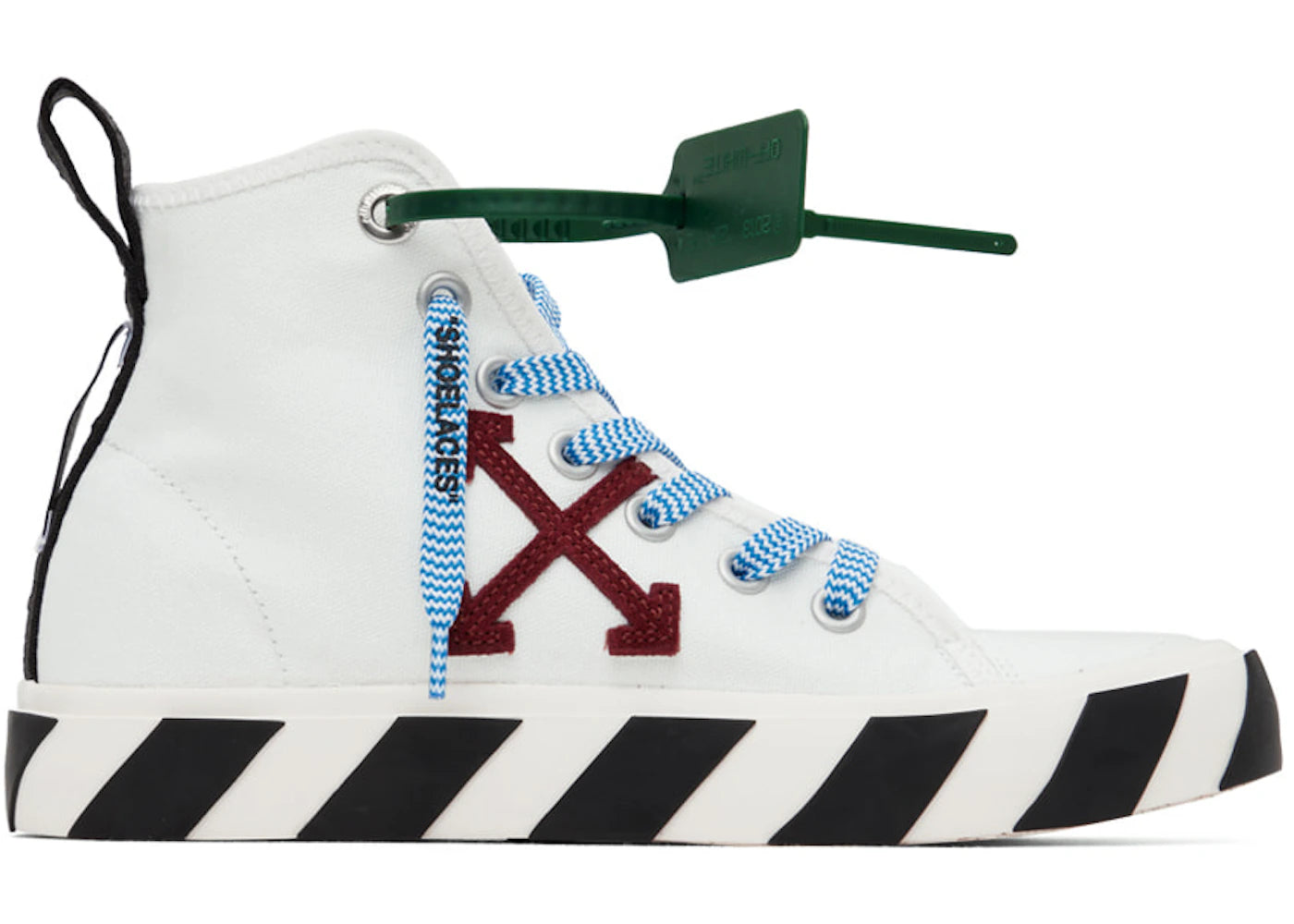 OFF-WHITE Vulcanized Mid Top White Burgundy Arrow