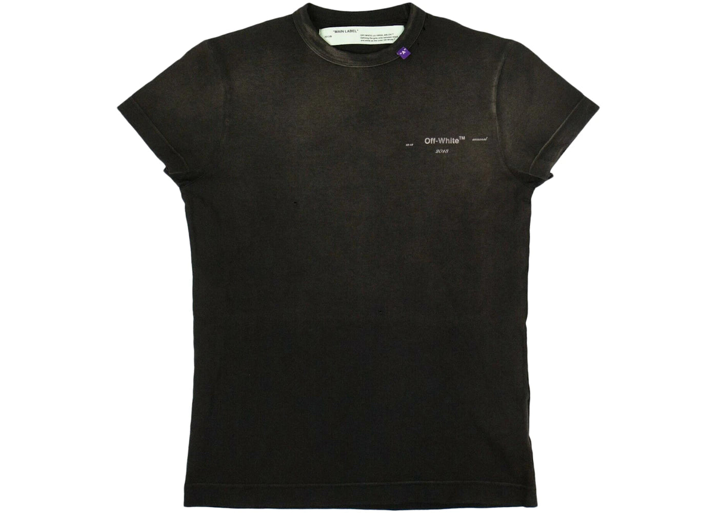 OFF-WHITE Washed Out Logo T-Shirt Black