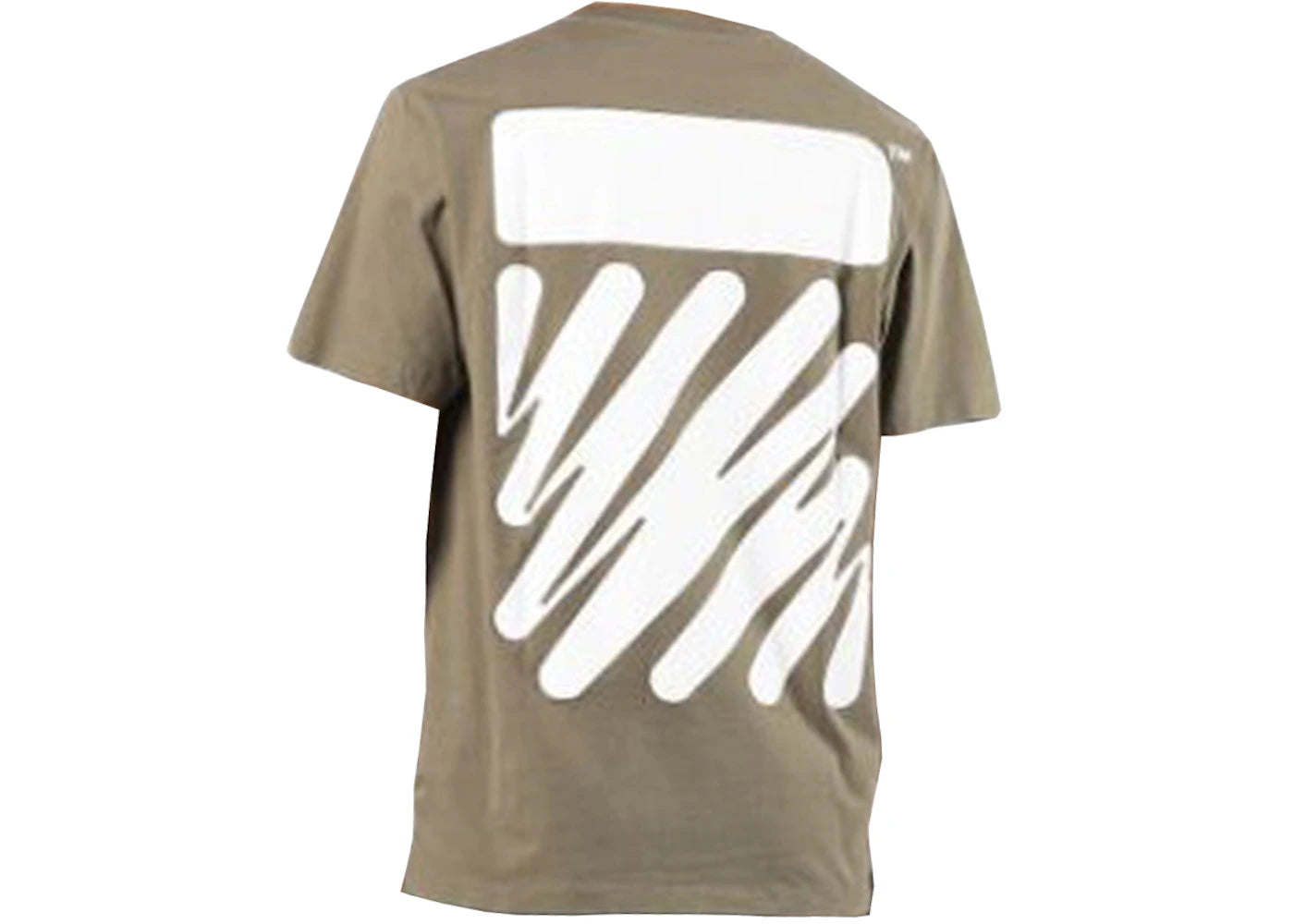 OFF-WHITE Wave Diag Print Slim Fit T-Shirt Green/White