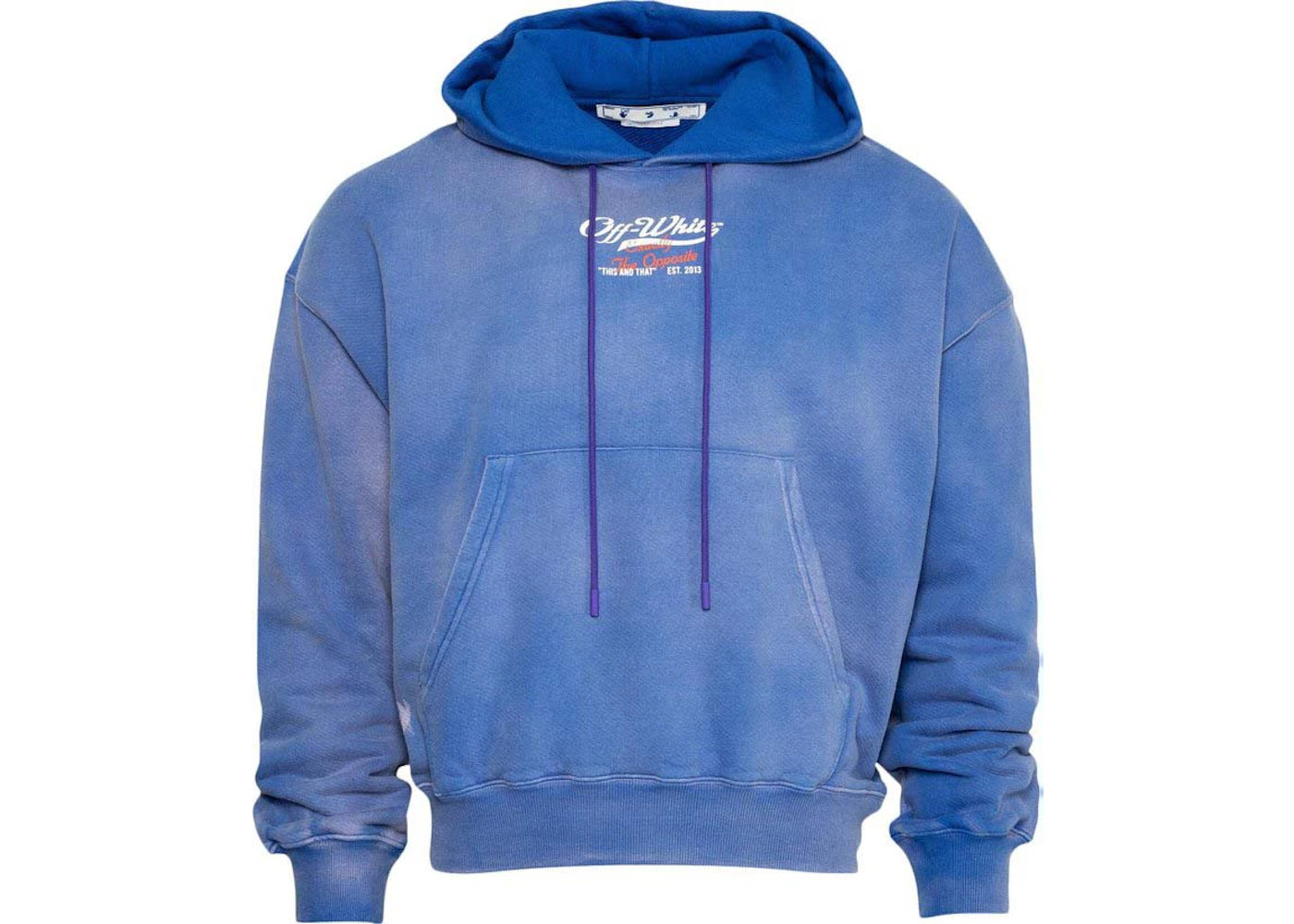 OFF-WHITE Wave Off Boxy Hoodie Purple/White