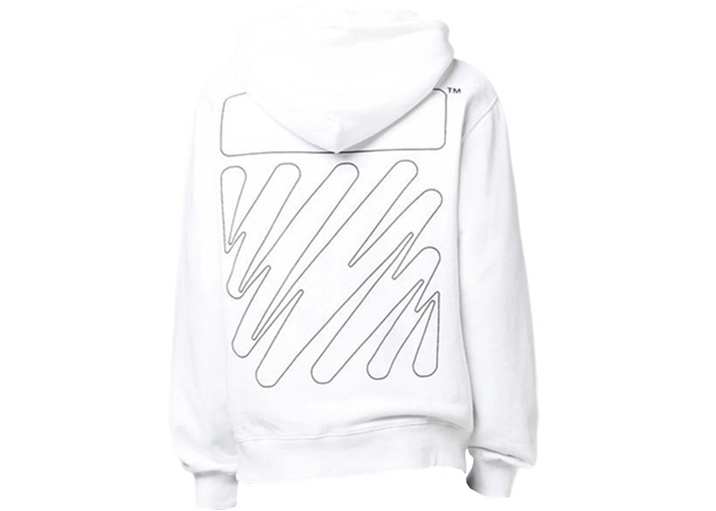 OFF-WHITE Wave Outl Diagonal Slim Zip Hoodie White/Black