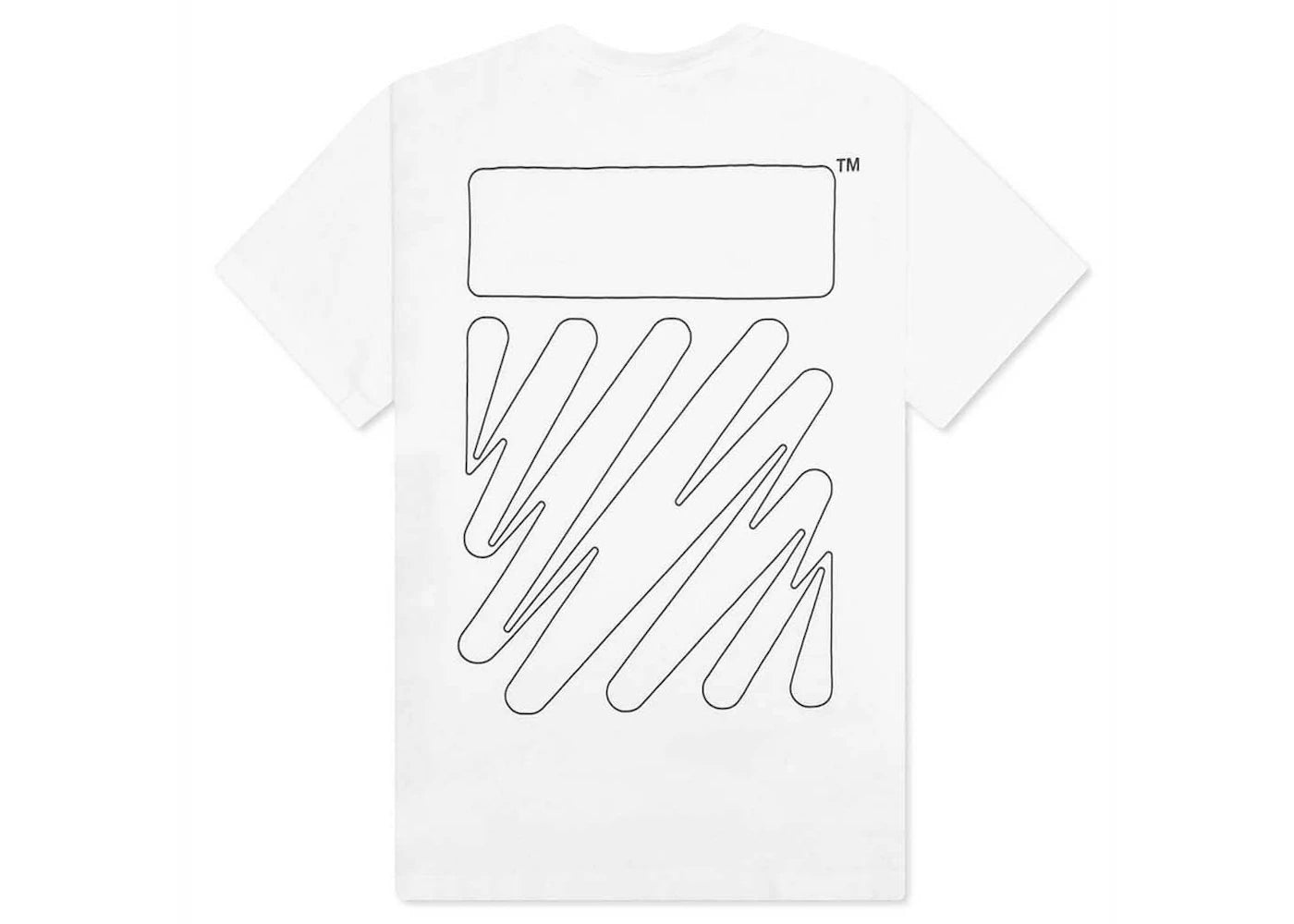 OFF-WHITE Wave Outline Diag Slim S/S Tee White