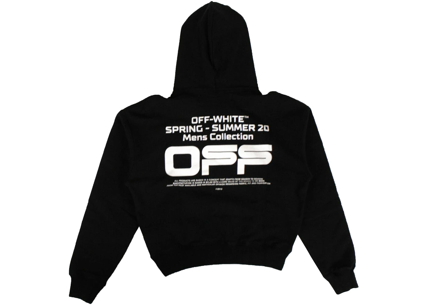 OFF-WHITE Wavy Line Logo Hoodie Black