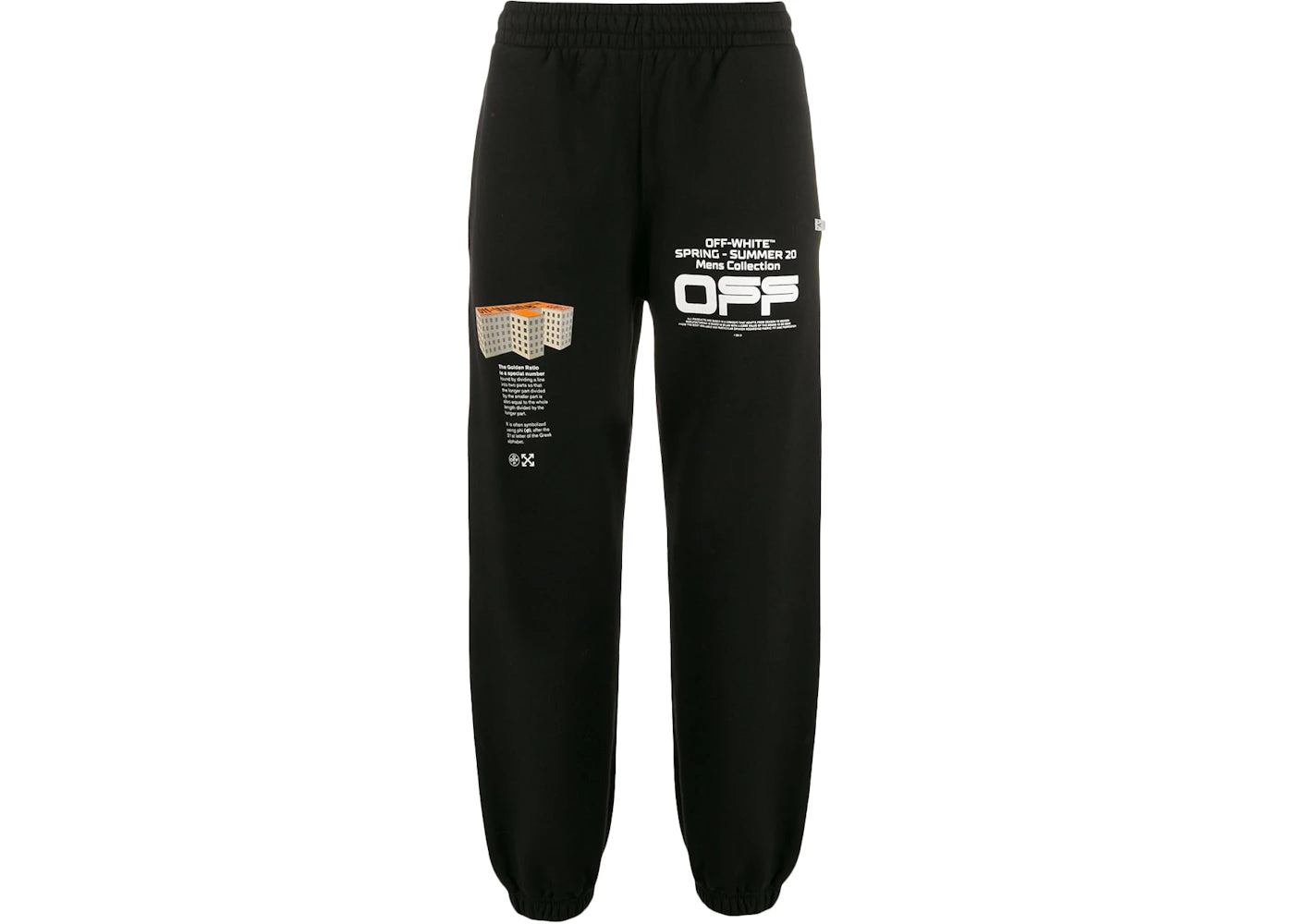 OFF-WHITE Wavy Line Short Sweatpants Black/Multicolor