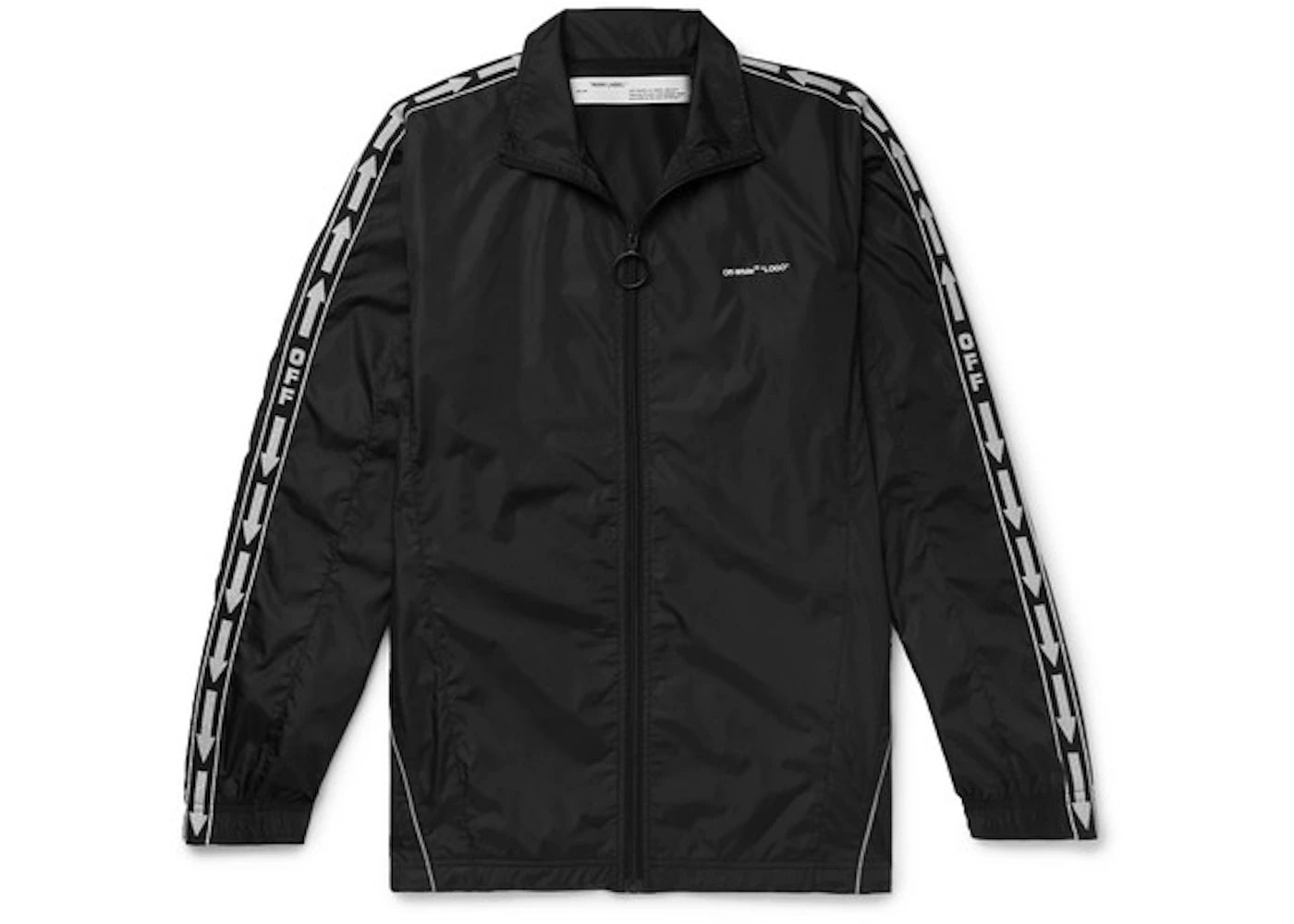 OFF-WHITE Webbing Trimmed Shell Track Jacket Black