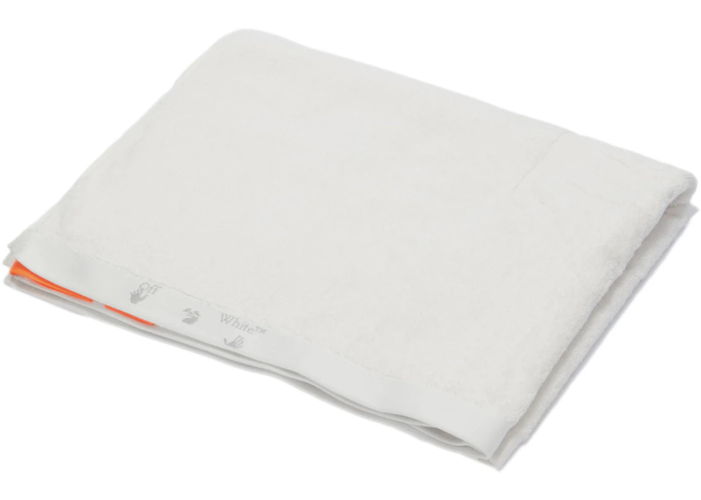 OFF-WHITE White Shower Towel With Logo