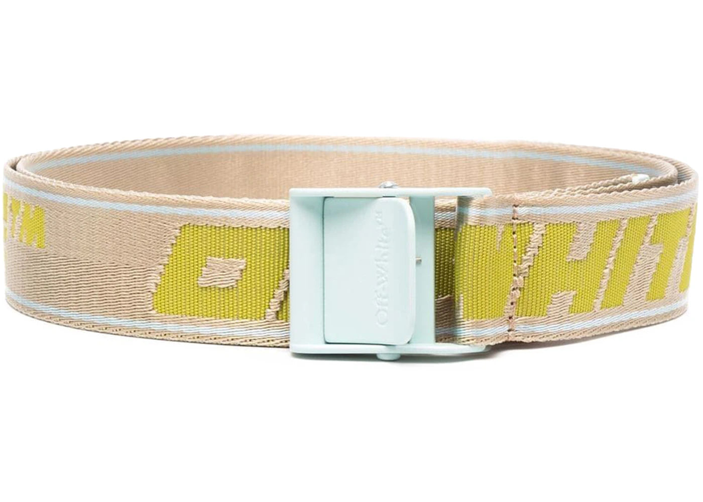 OFF-WHITE Womens 2.0 Industrial Logo Belt Green/Neutral