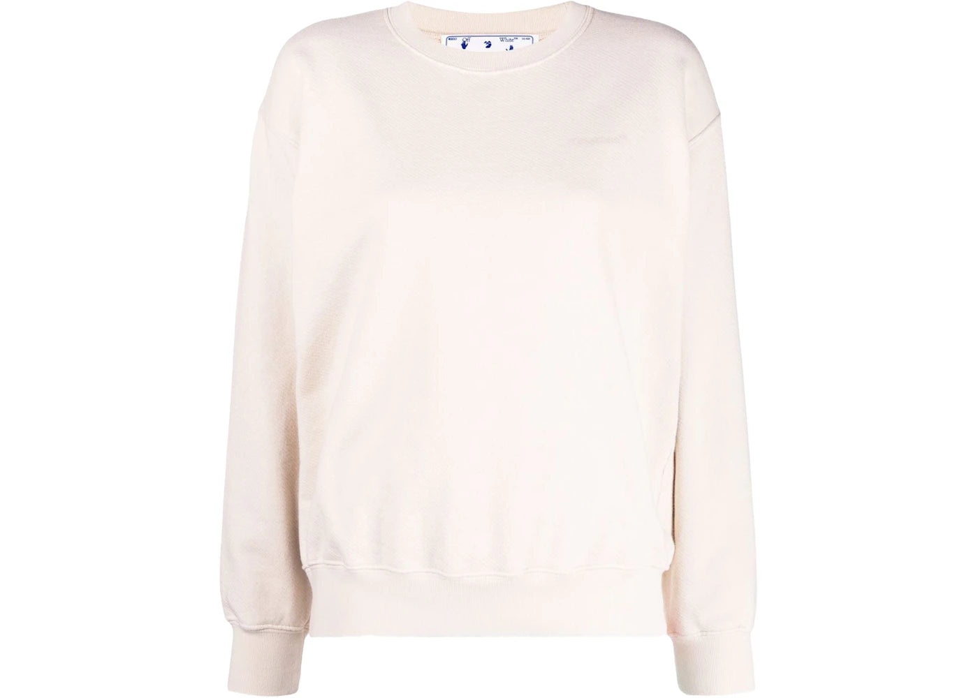 OFF-WHITE Womens Diag-Stripe Crewneck Beige