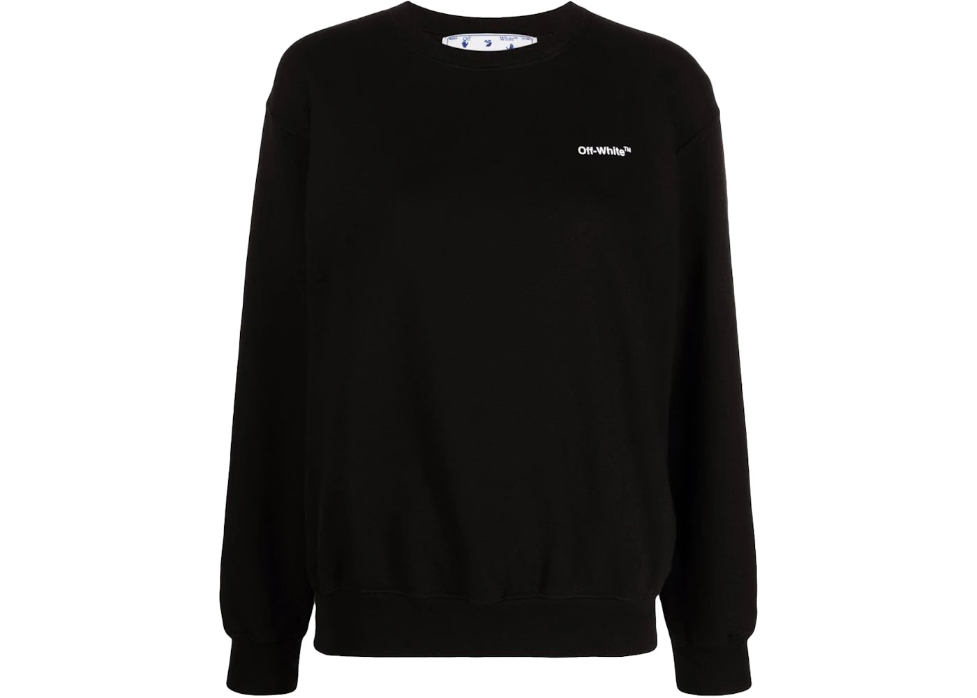 OFF-WHITE Womens Diag-Stripe Crewneck Black/White