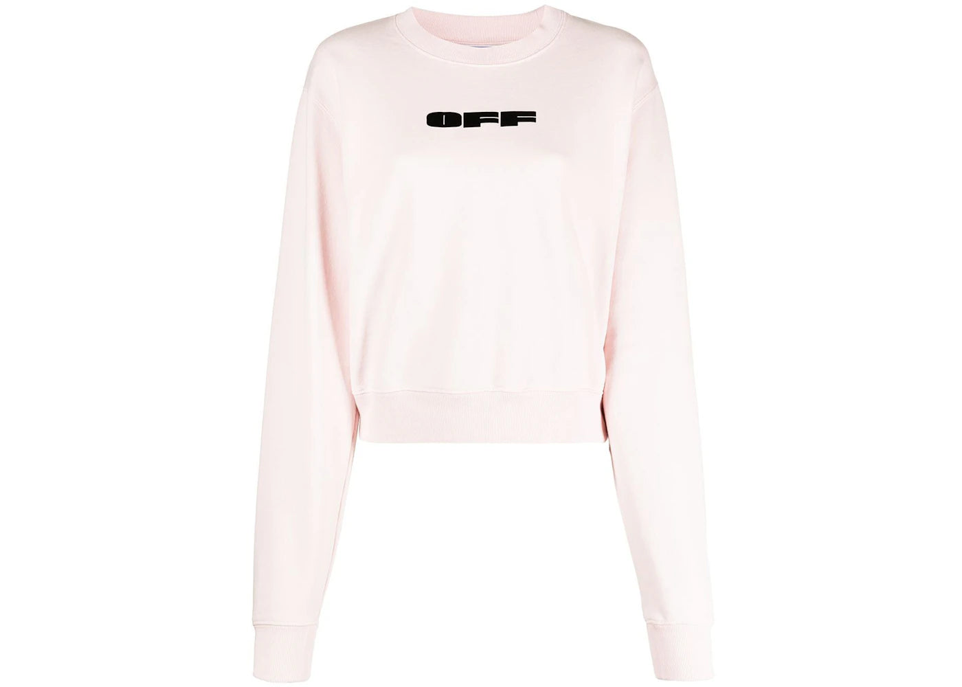 OFF-WHITE Women's Flocked Logo Sweatshirt Baby Pink