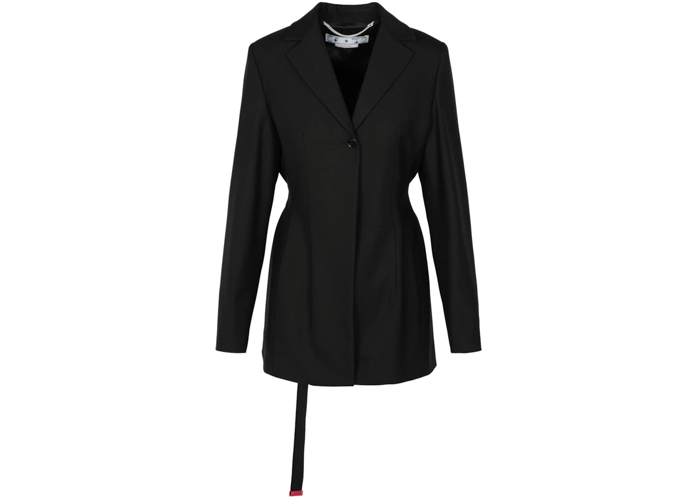 OFF-WHITE Wool Blend Relaxed Fit Blazer Black