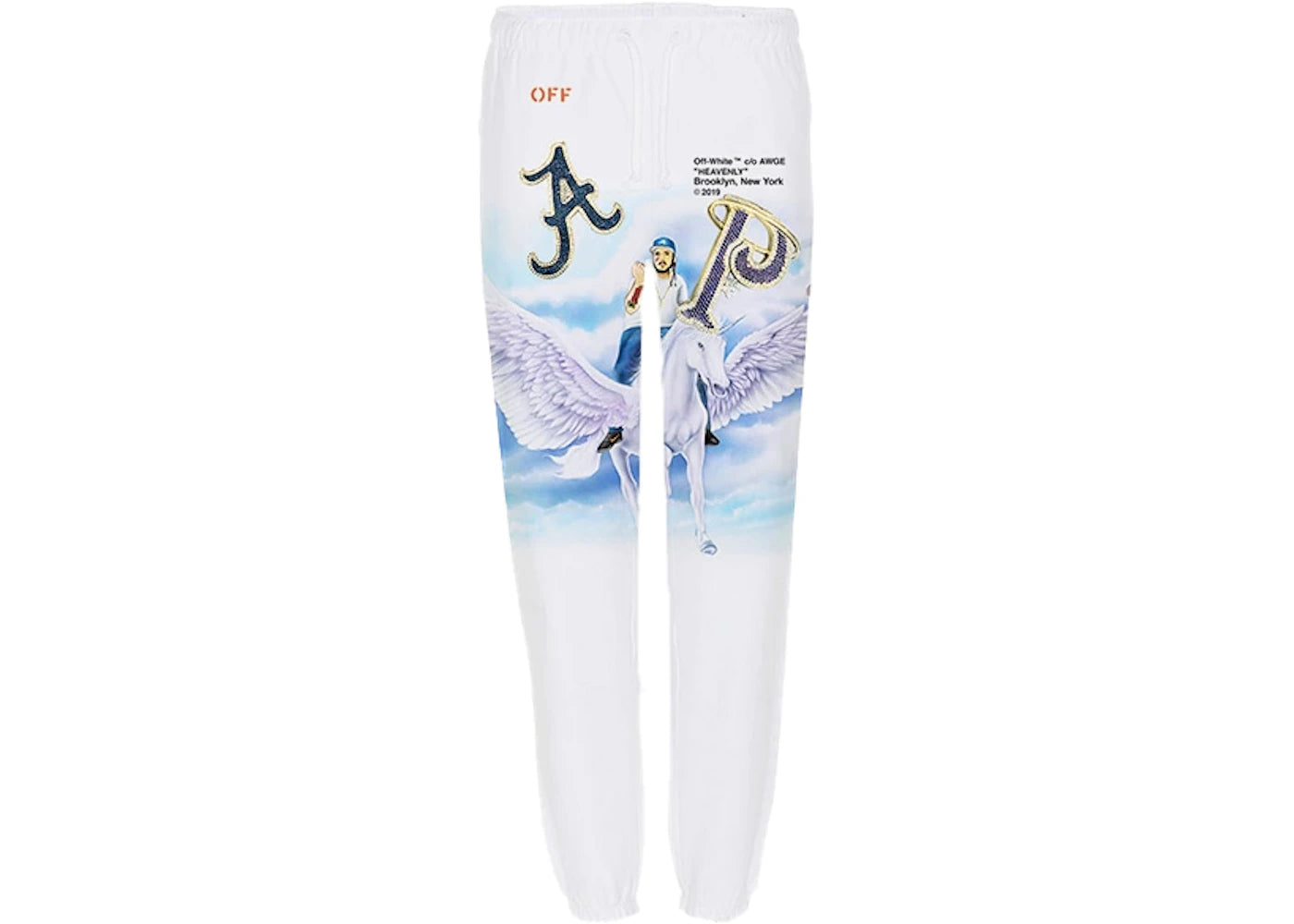 OFF-WHITE Yams Day Sweatpants White