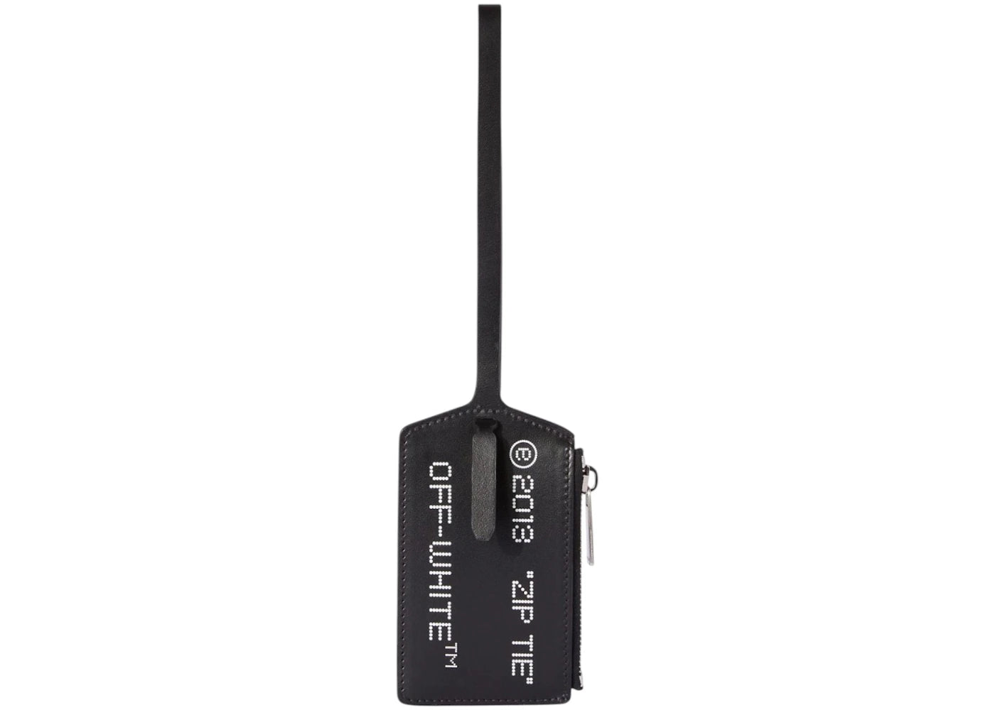 OFF-WHITE Zip Tie Zipped Card Case Black
