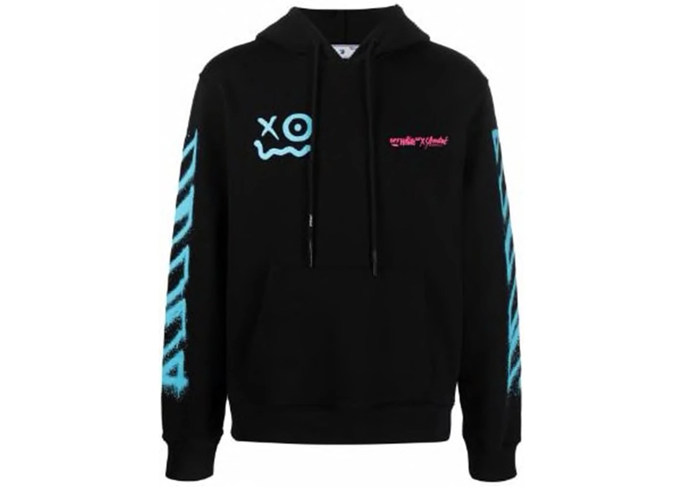 OFF-WHITE x Andre Saraiva Arrows Spray-Print Hoodie Black/Blue