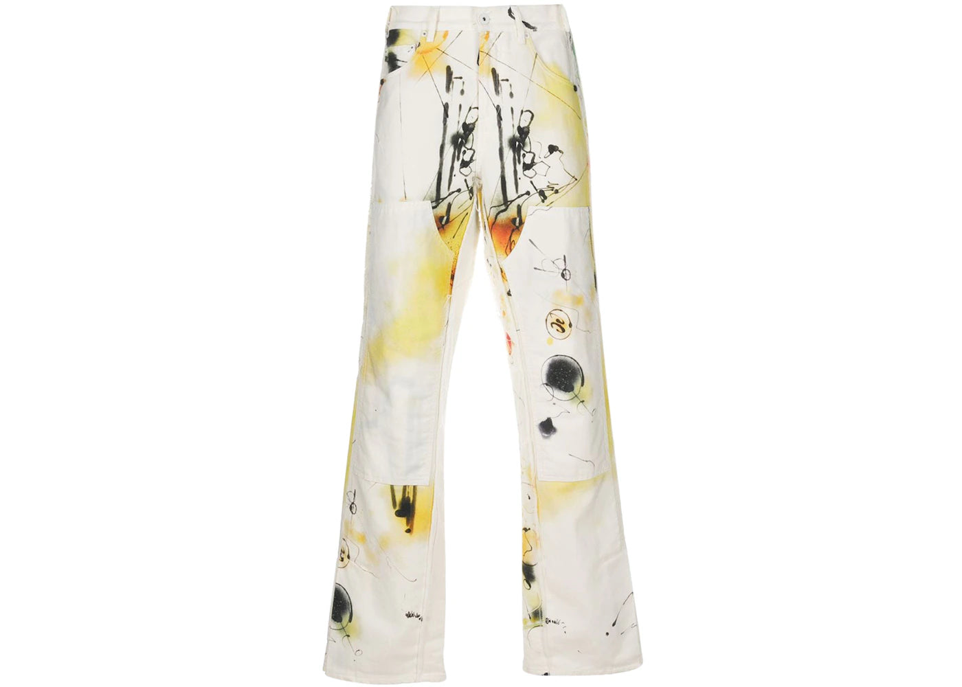 OFF-WHITE x Futura Carpenter Abstract Denim Pants All Over Multicolor