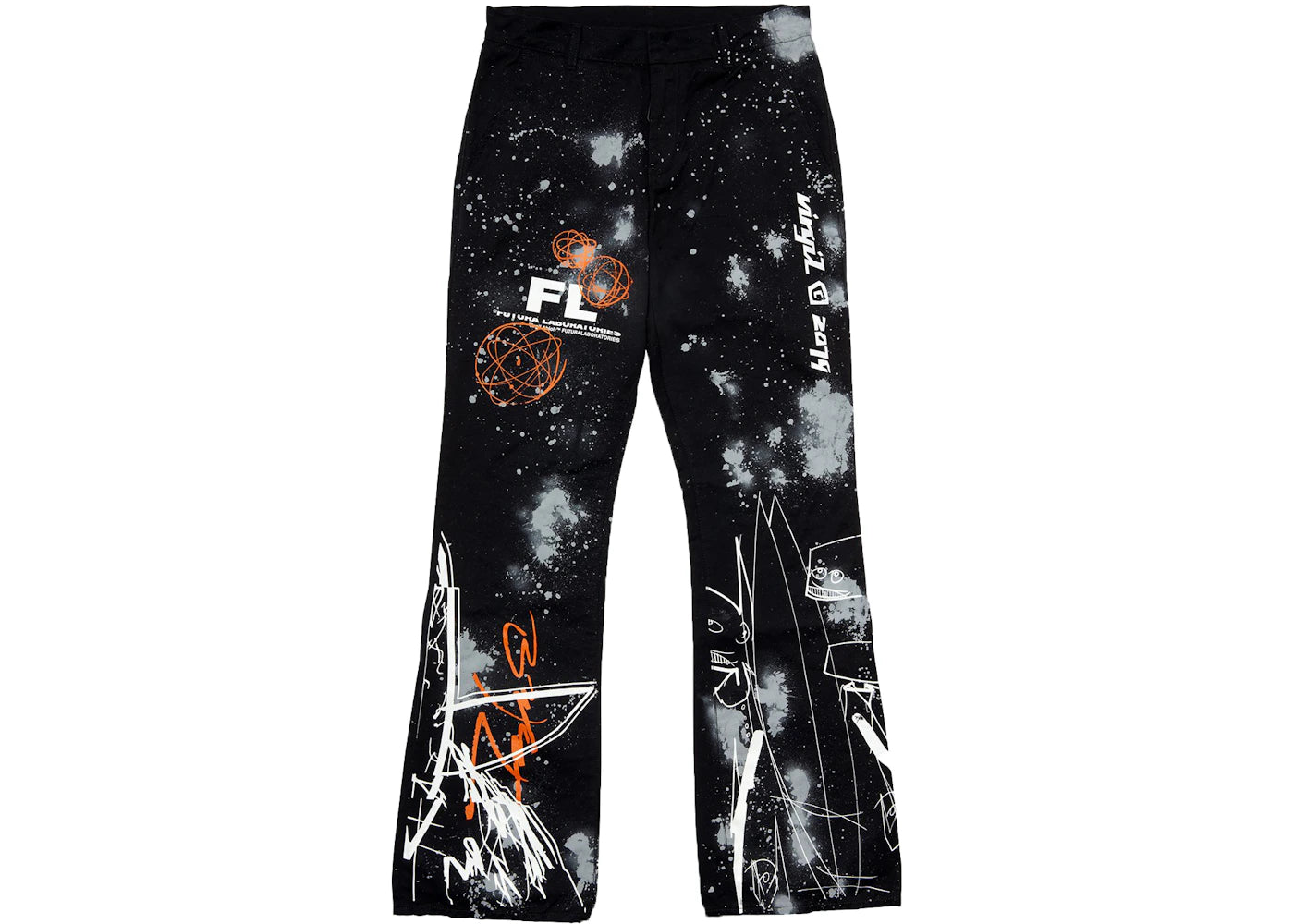 OFF-WHITE x Futura Washed Chino Denim Pants Black/Multicolor