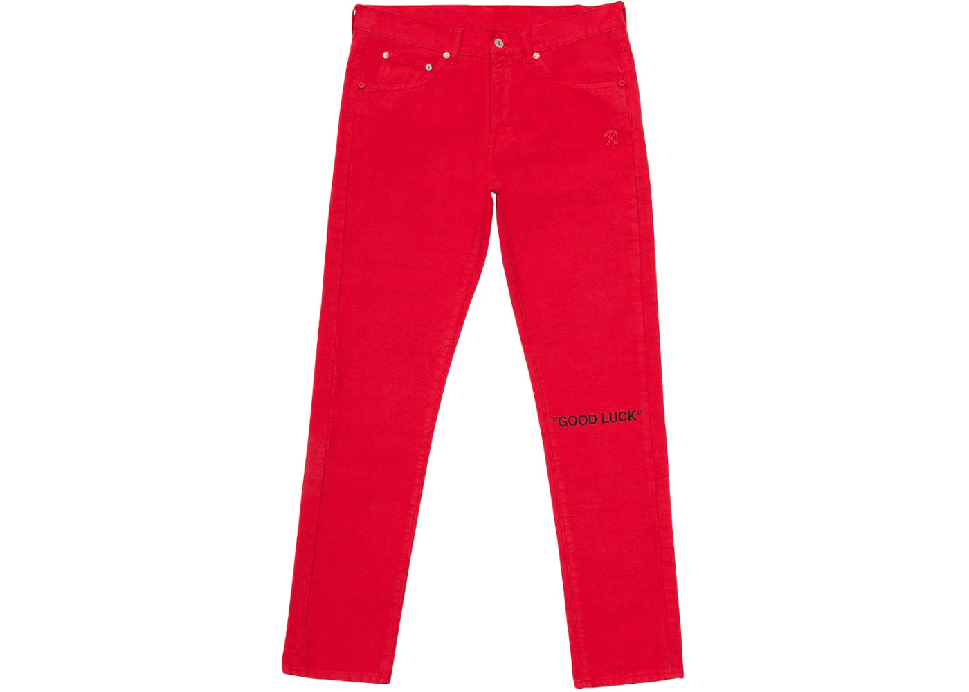 OFF-WHITE x Lunar New Year Good Luck Denim Jeans Red/Black