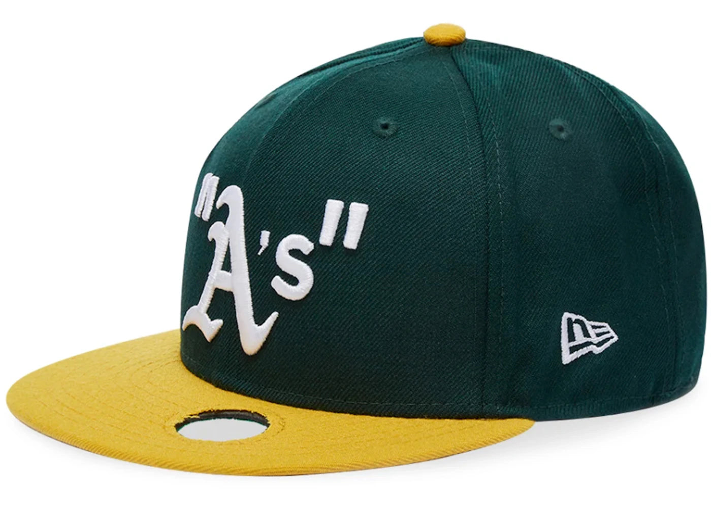 OFF-WHITE x MLB Oakland Athletics Cap Green/Yellow/White