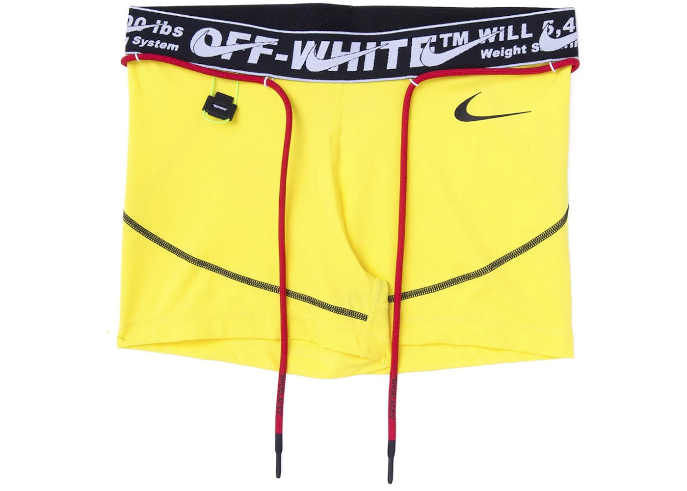 OFF-WHITE x Nike Women's Training Shorts Opti Yellow