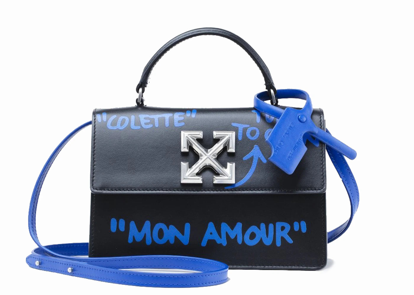 OFF-WHITE x colette 1.4 Jitney Bag Mon Amour Black Blue