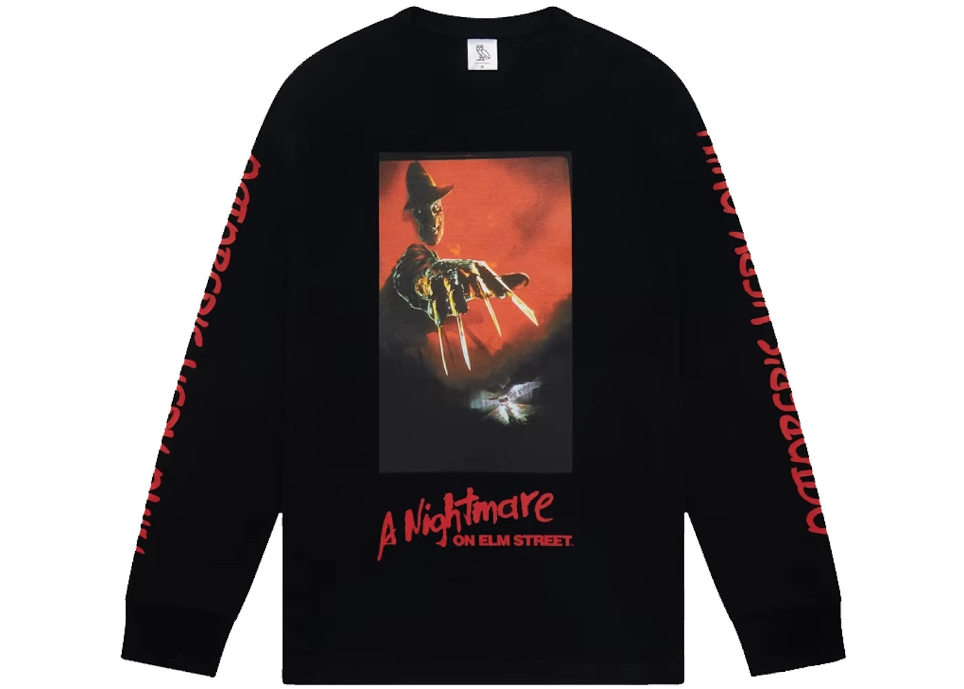 OVO A Nightmare On Elm Street Longsleeve T-Shirt Black