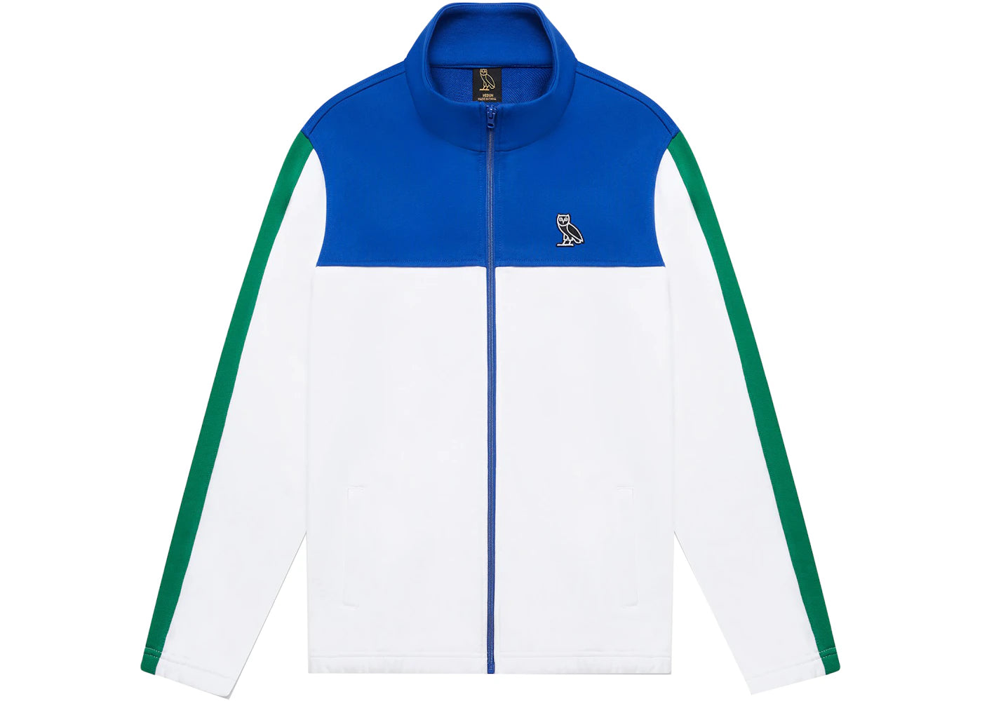 OVO All Court Track Jacket White/Blue/Green