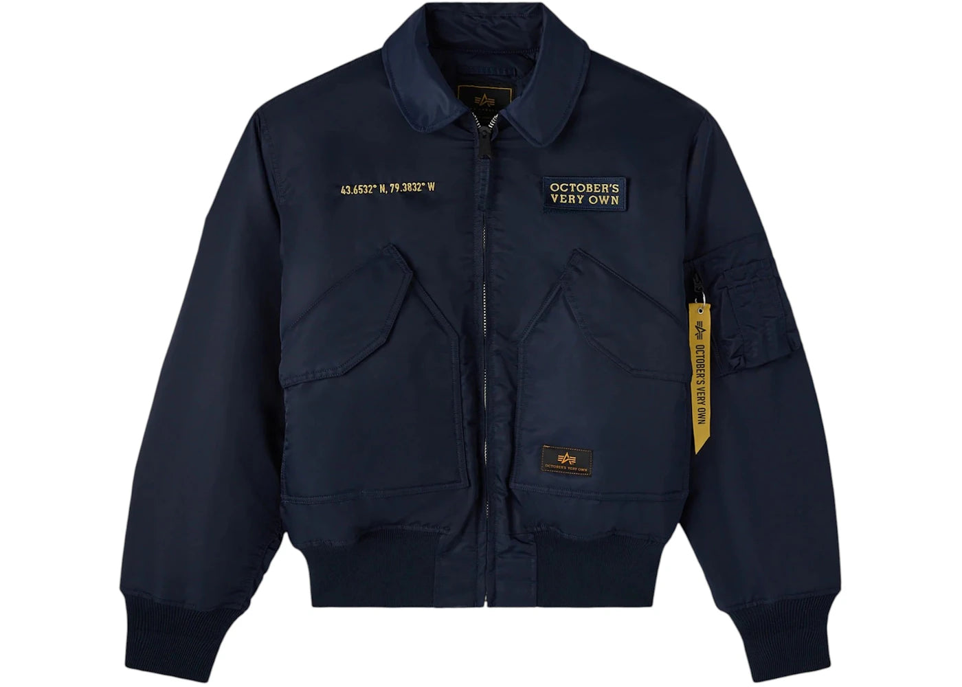 OVO Alpha Industries CW 45/P Bomber Jacket Replica Blue