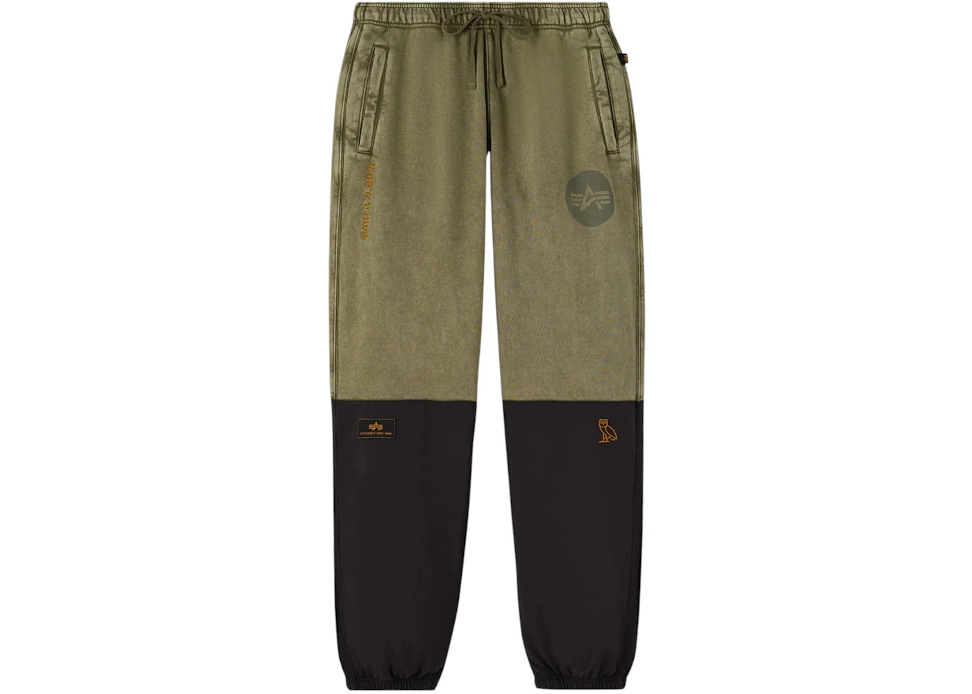 OVO Alpha Industries Garment Dyed Pant Olive Green