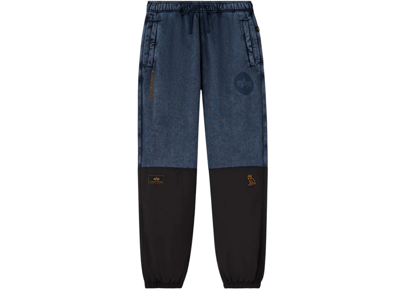 OVO Alpha Industries Garment Dyed Pant Replica Blue