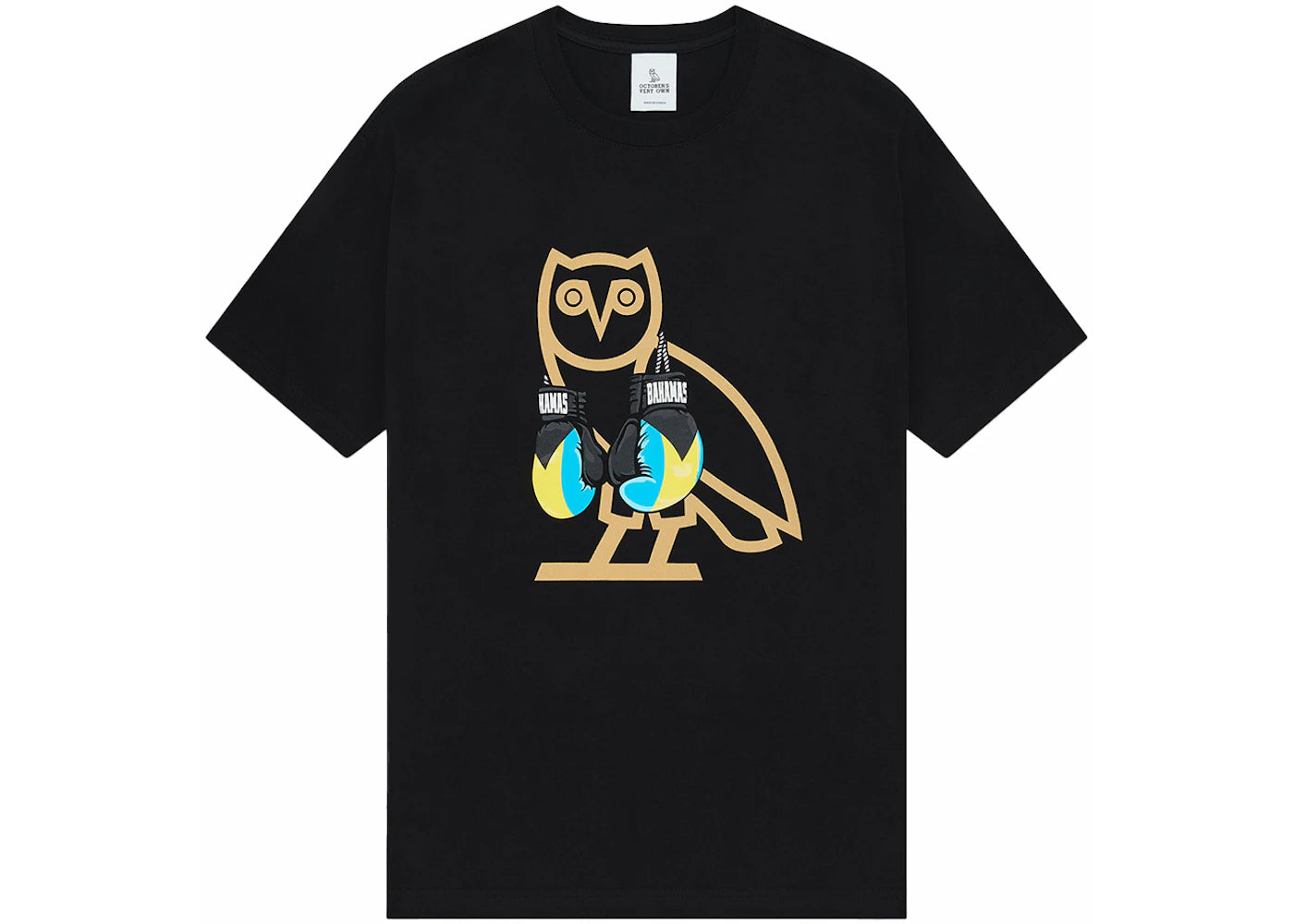 OVO Bahamas Boxing Gloves OG Owl T-Shirt Black