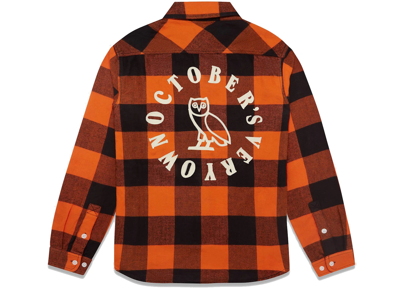 OVO Buffalo Plaid Flannel Shirt Orange