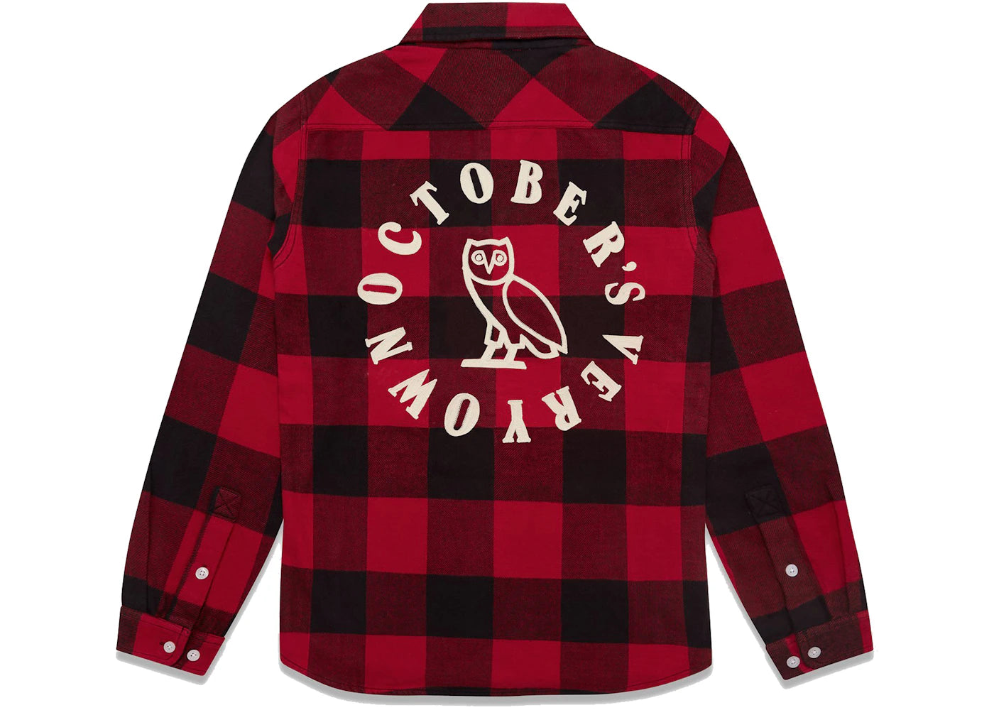 OVO Buffalo Plaid Flannel Shirt Red