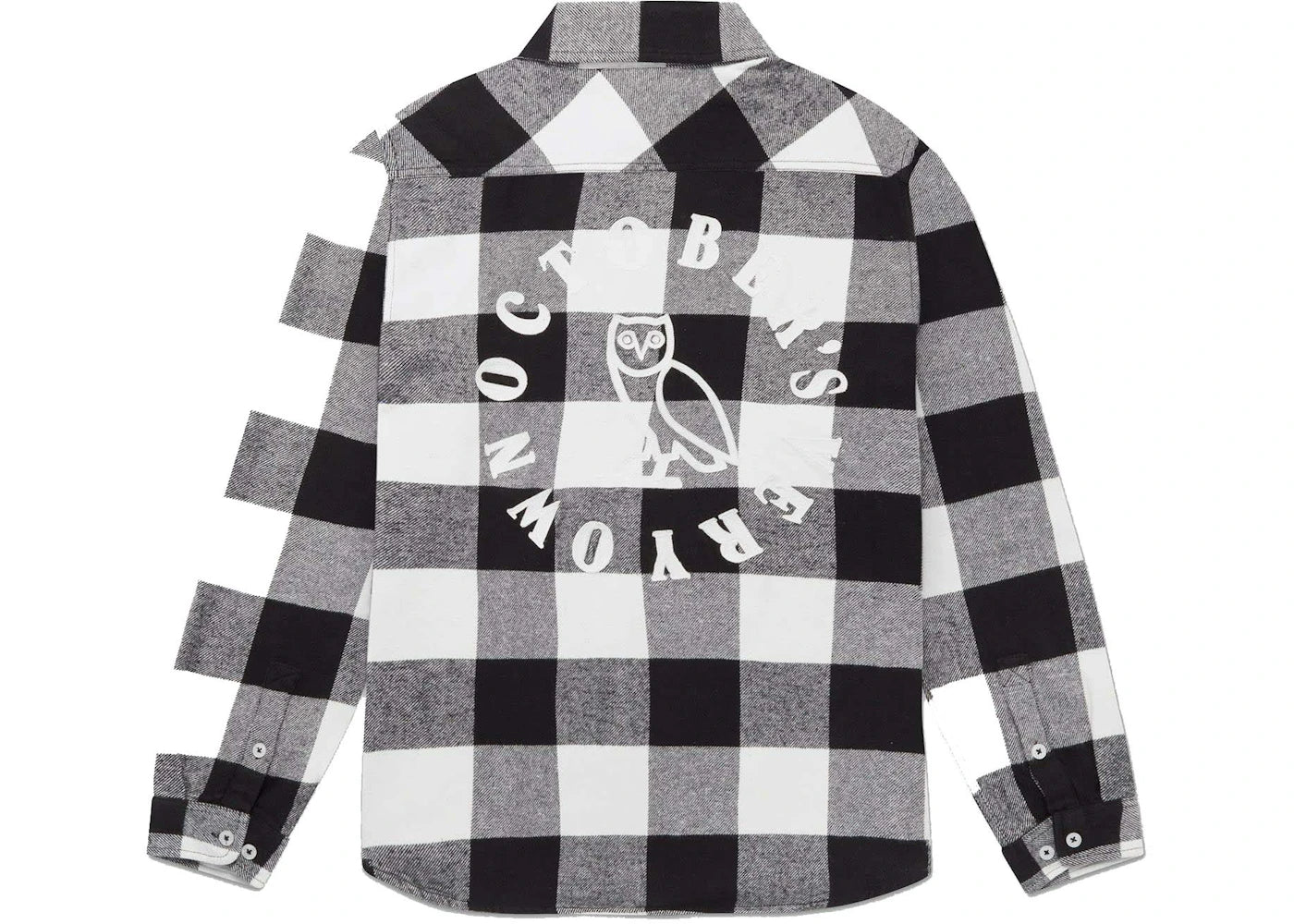 OVO Buffalo Plaid Flannel Shirt White