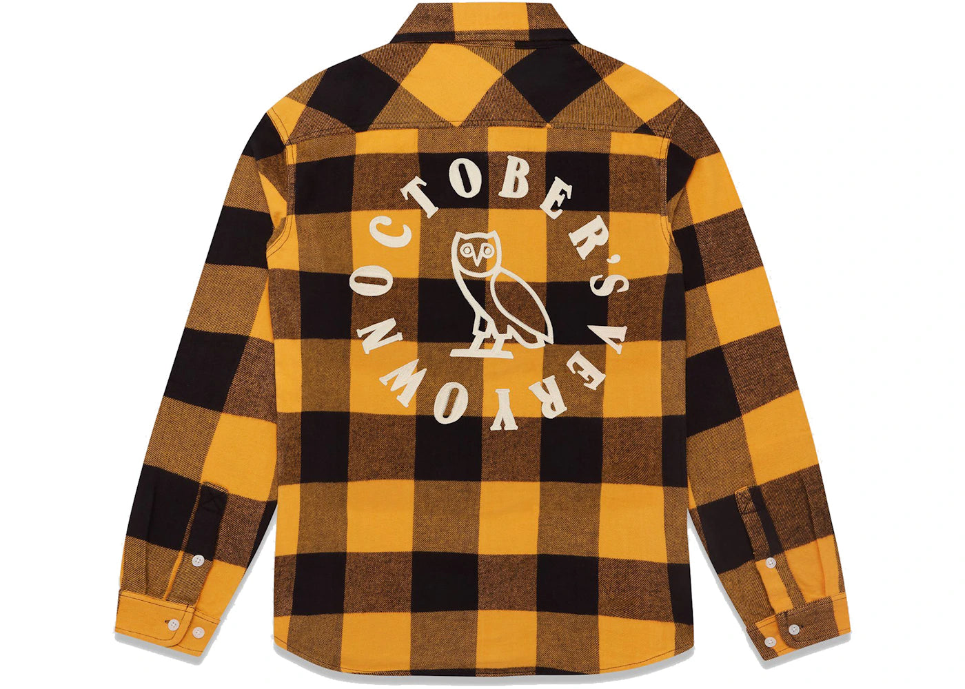 OVO Buffalo Plaid Flannel Shirt Yellow