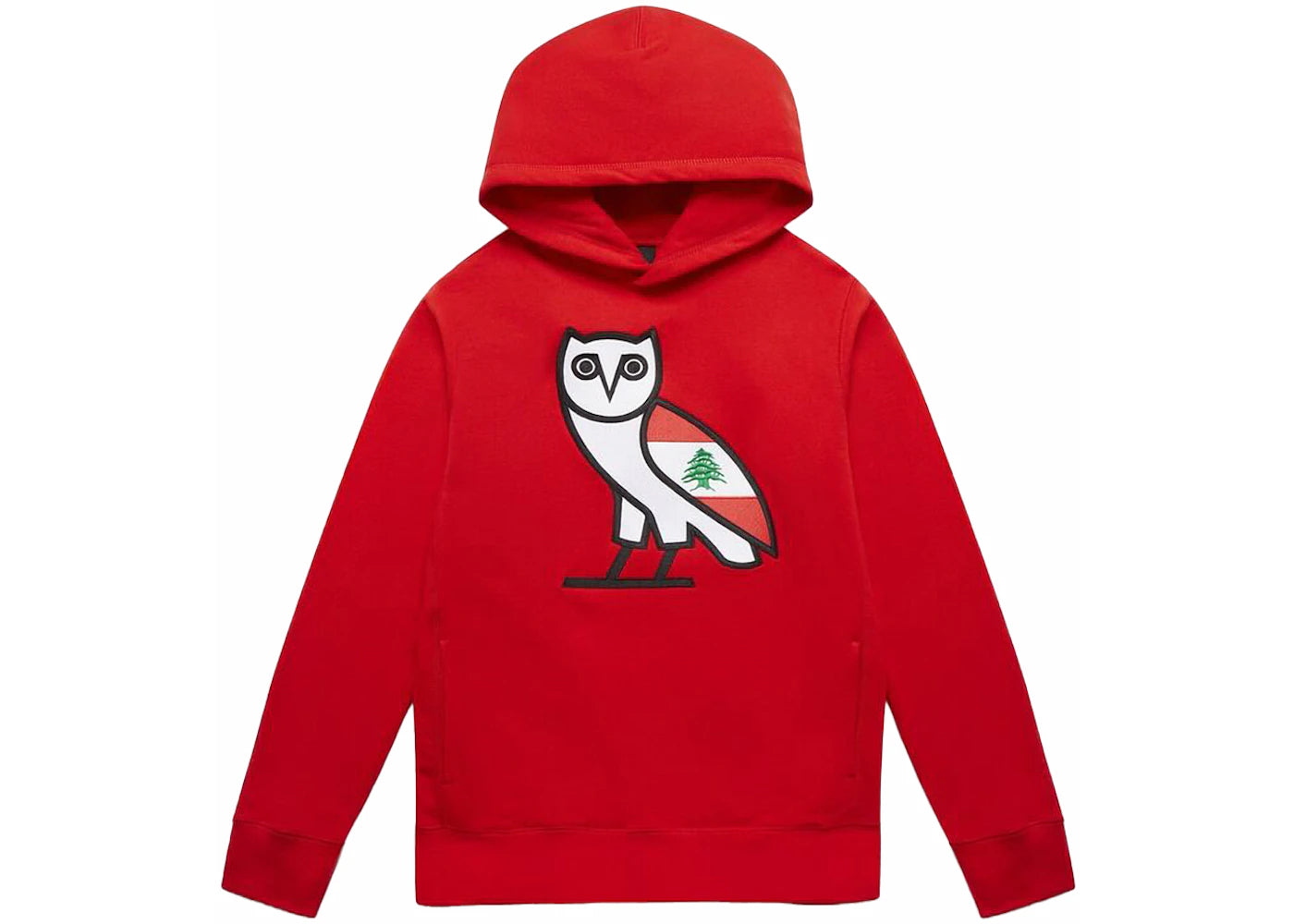 OVO Cedar of Lebanon OG Owl Hoodie Red