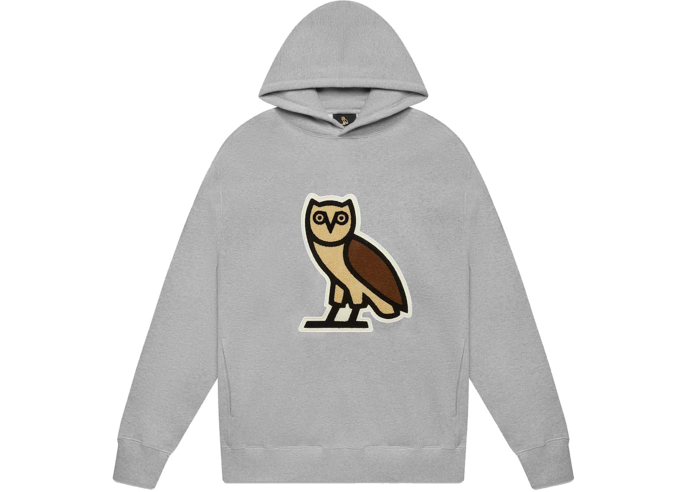 OVO Chenille Bubble Owl Hoodie Heather Grey