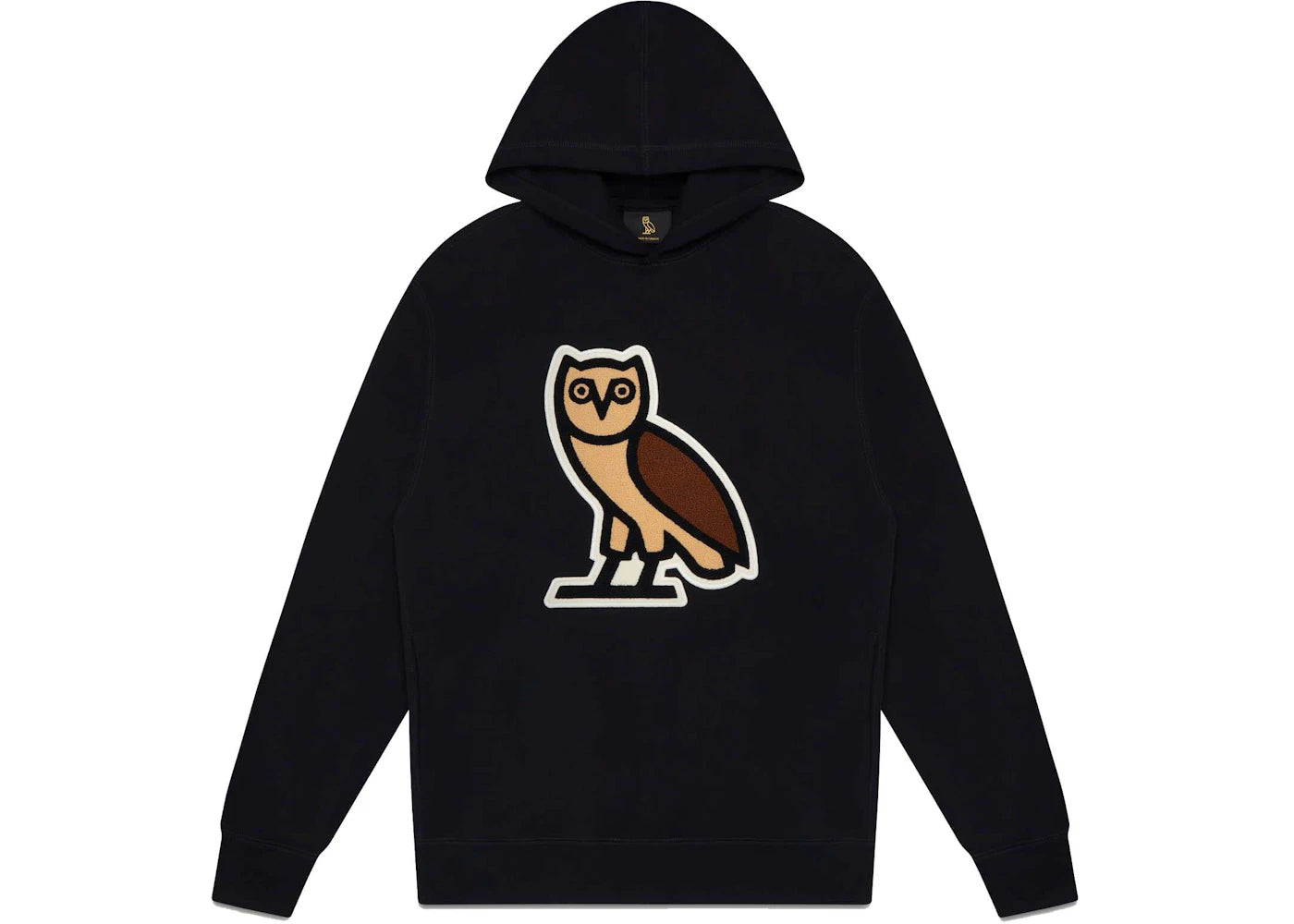 OVO Chenille Bubble Owl Hoodie Hoodie Black