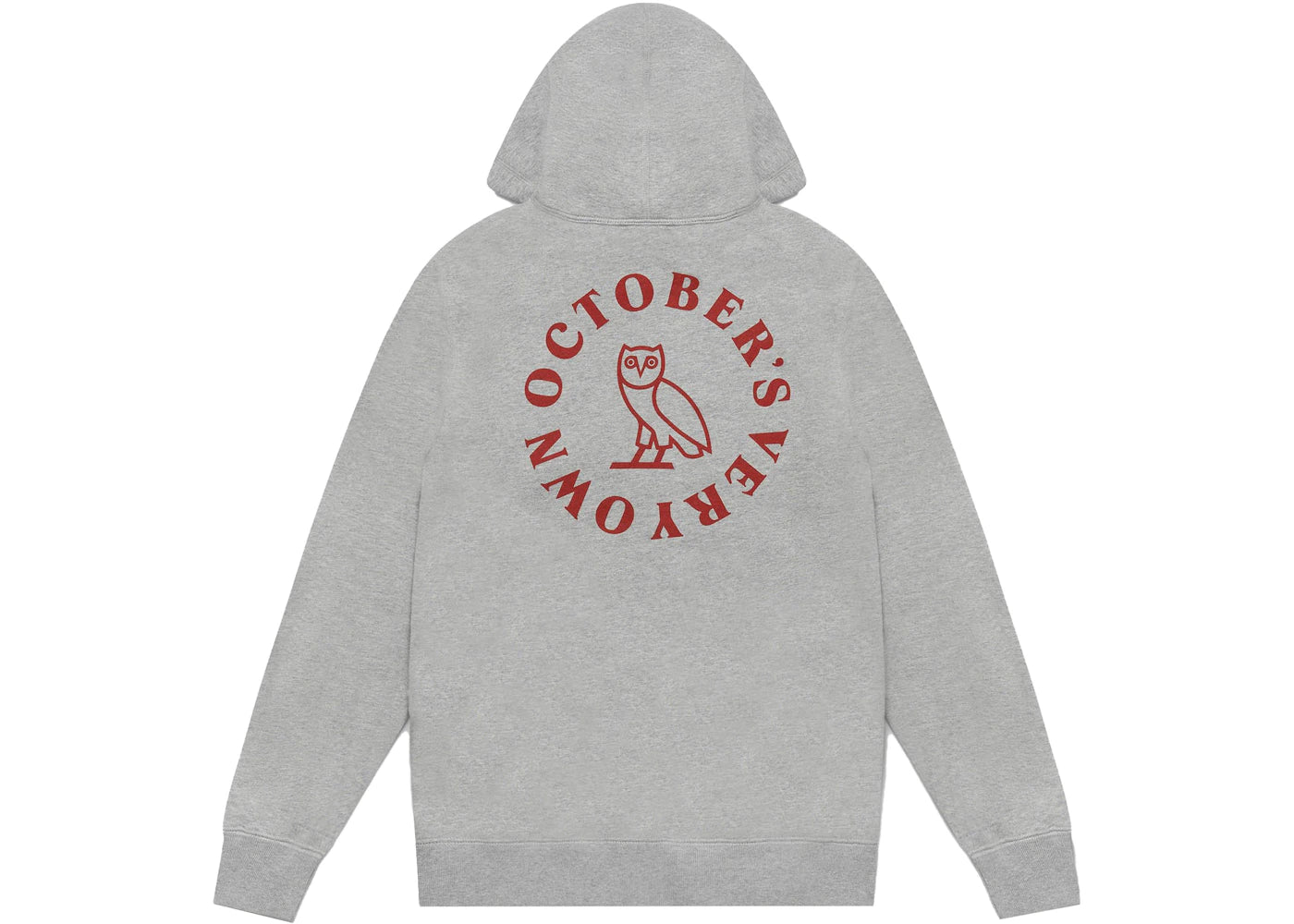 OVO Circle Zip Hoodie Heather Grey