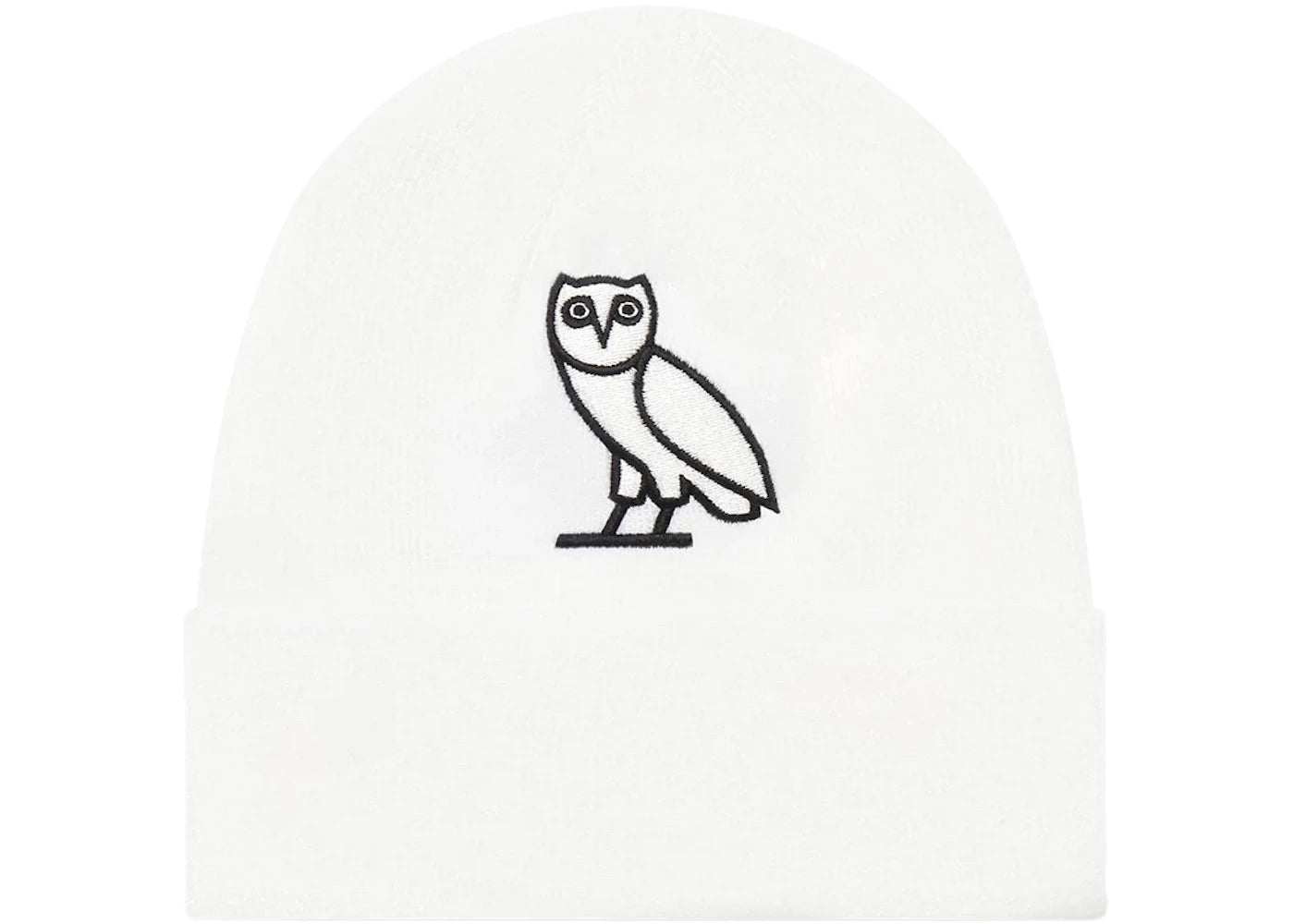 OVO Classic Owl Beanie White