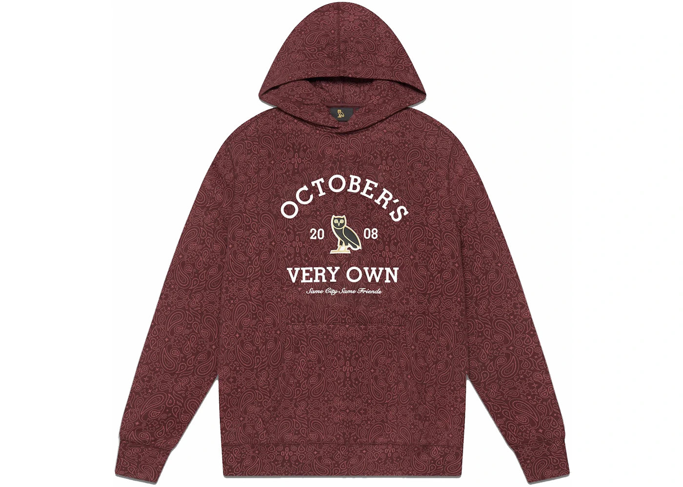 OVO Collegiate Hoodie (FW22) Merlot/Paisley